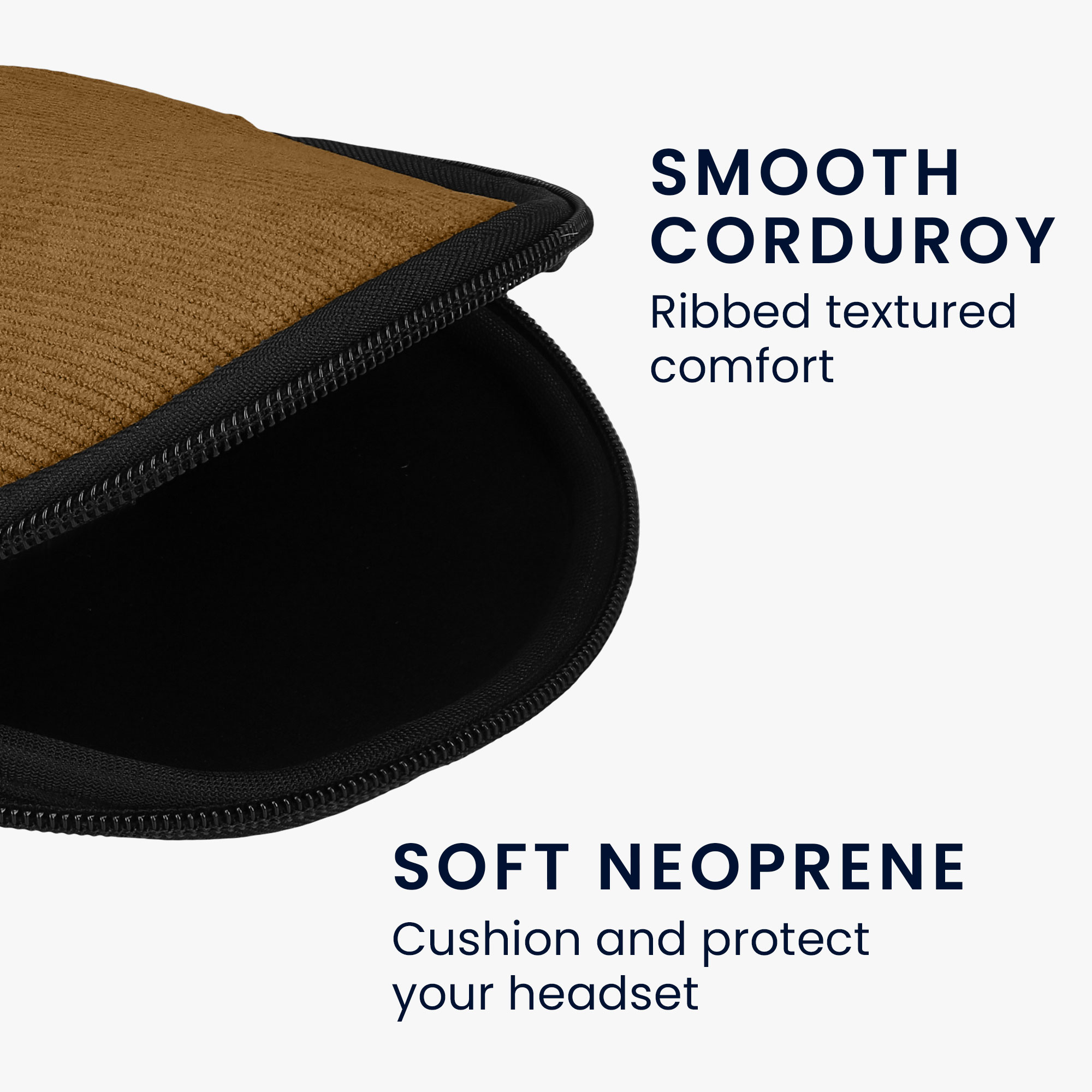 Headset Pouzdro pro Soundcore Q20i kwmobile se zipem neoprenové - olivově zelená