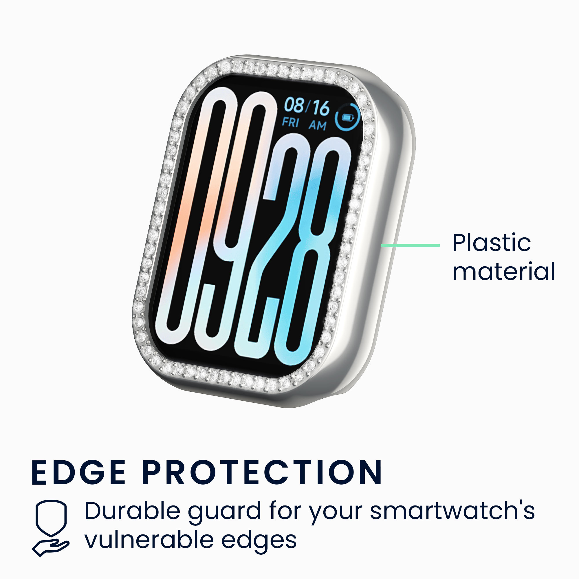 2x Příslušenství Xiaomi Smart Band 9 Pro Frame Protector (Set of 2) kwmobile - stříbrná / růžově zlatá