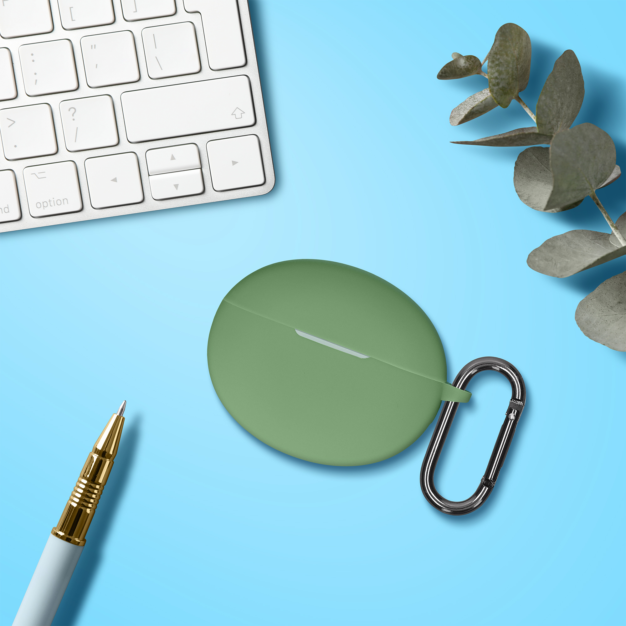 Silikonové pouzdro na sluchátka OnePlus Buds 4 Matcha Green