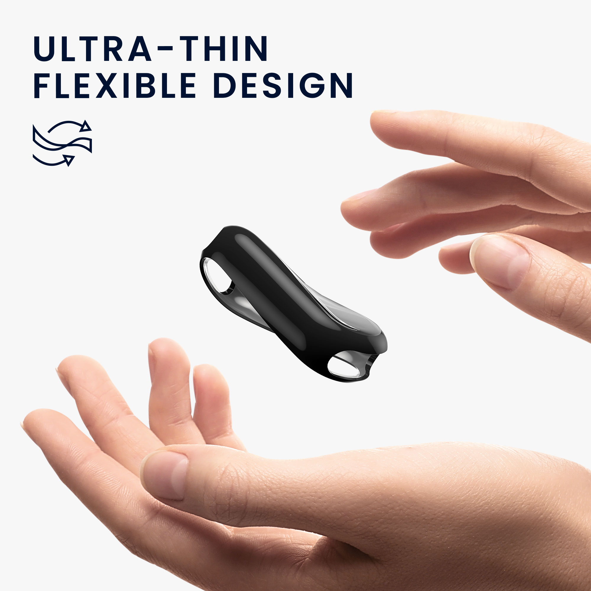 2x obal s ochranným sklem pro Xiaomi Mi Band 10 / Smart Band 10 kwmobile silikonové - transparentní / černá