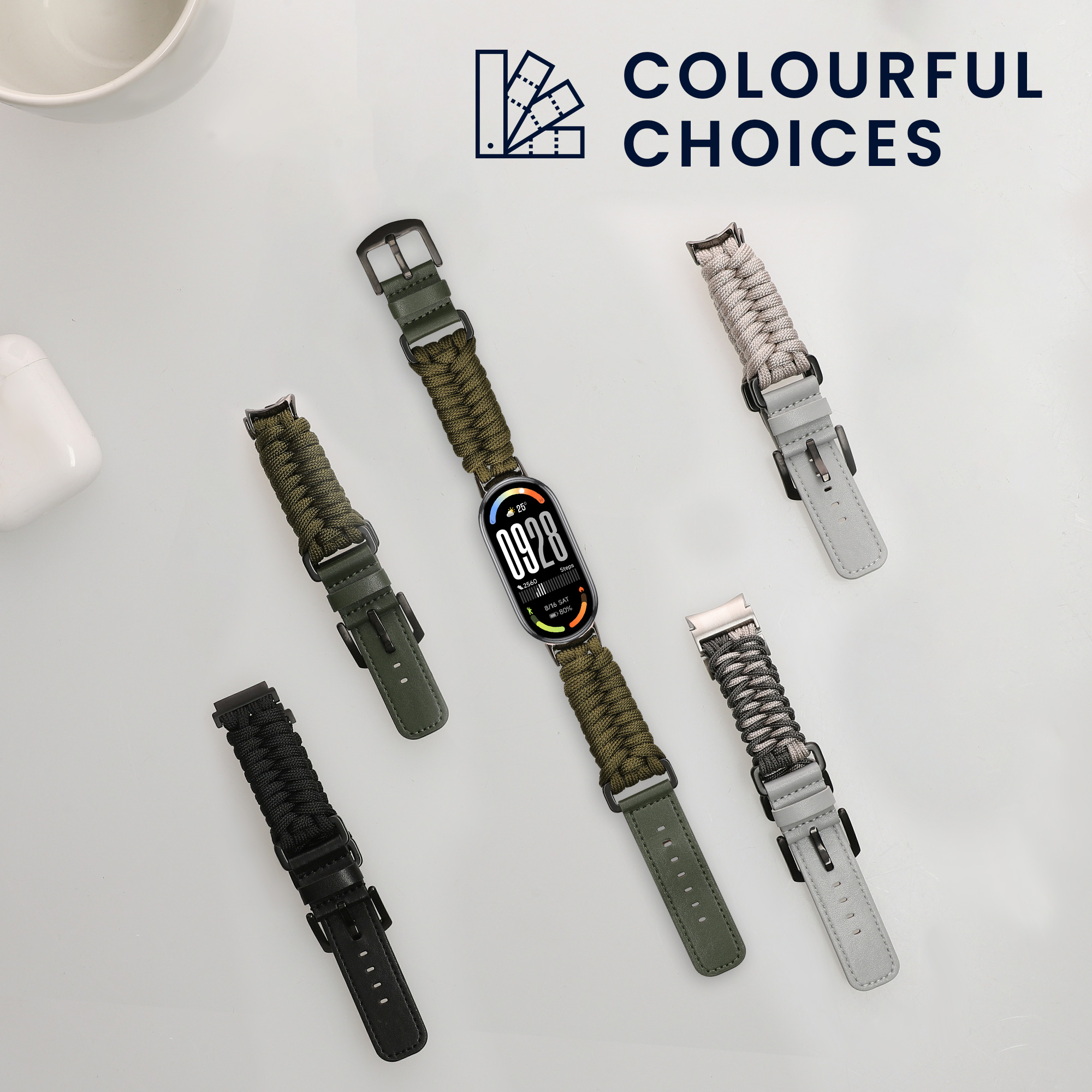 Řemínek na hodinky Galaxy Watch 4 / 5 / 6 Galaxy Watch 7 / FE Band kwmobile béžový/tmavě šedý