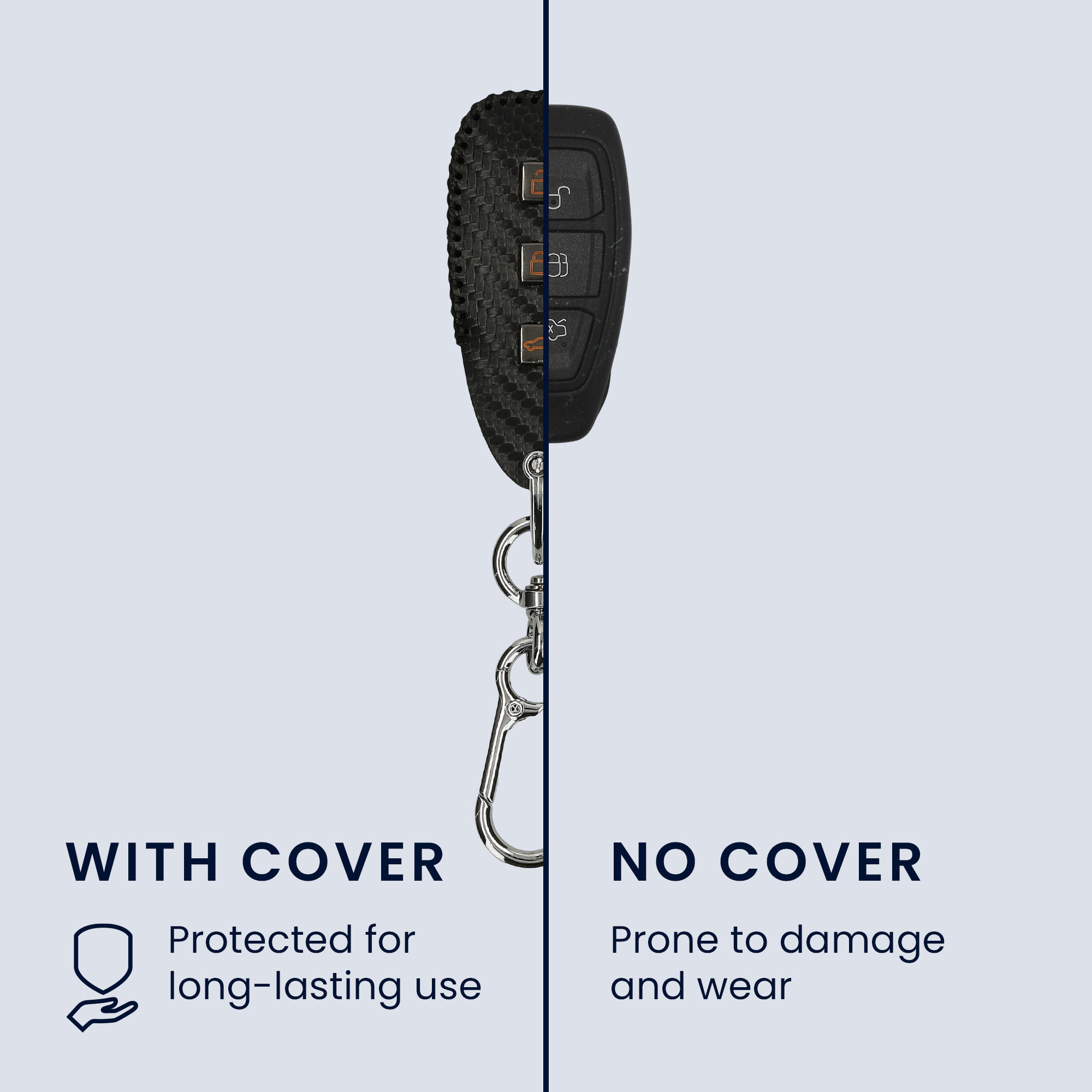 Kryt klíče Ford 3 tlačítka Keyless Go kwmobile pu kůže - různé ba