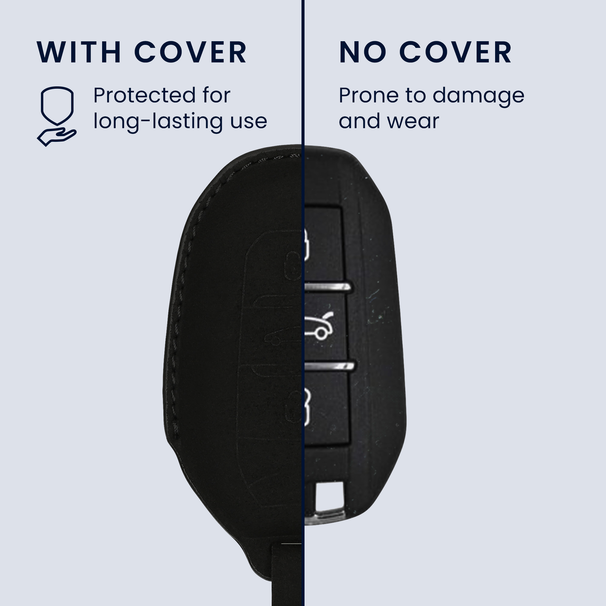 Pouzdro na klíč od auta Peugeot Citroen 3 Button Car Key Smart Key (only Keyless Go) kwmobil...