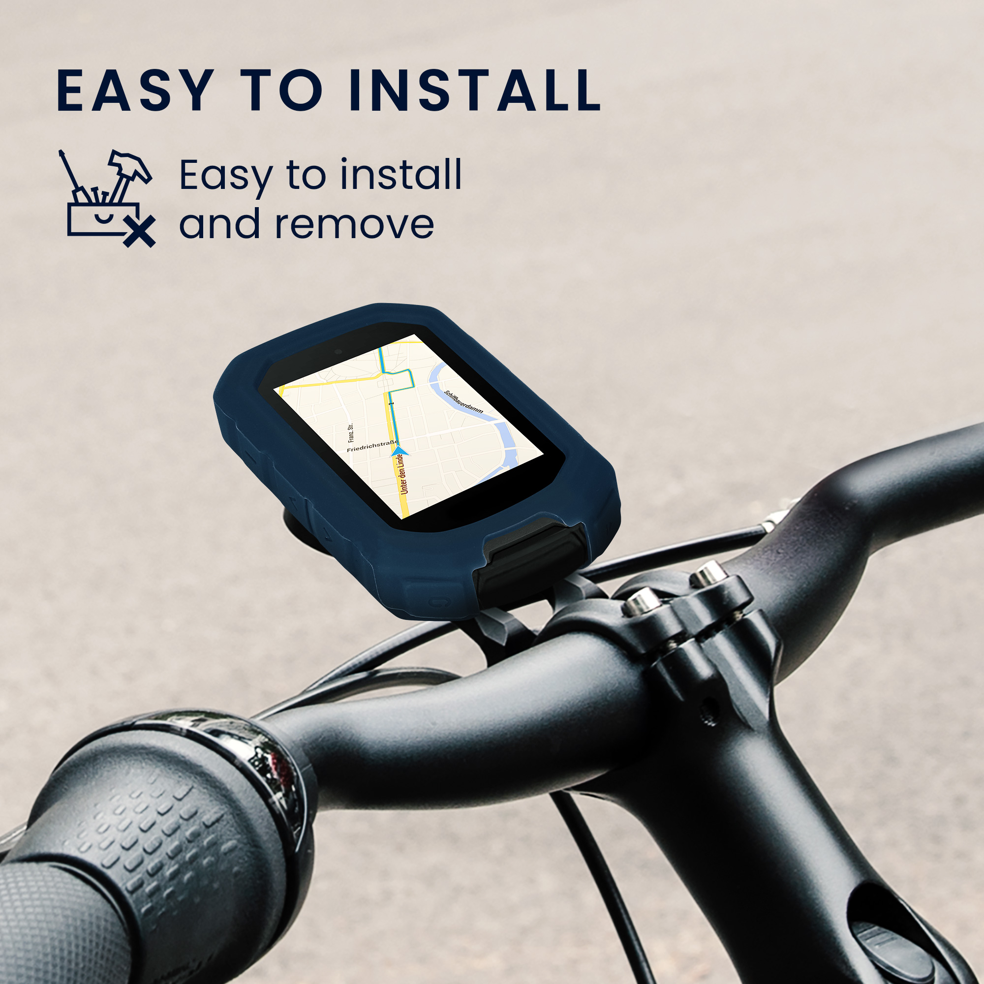 Silikonové pouzdro cyklo GPS Garmin Edge MTB kwmobile průhledná