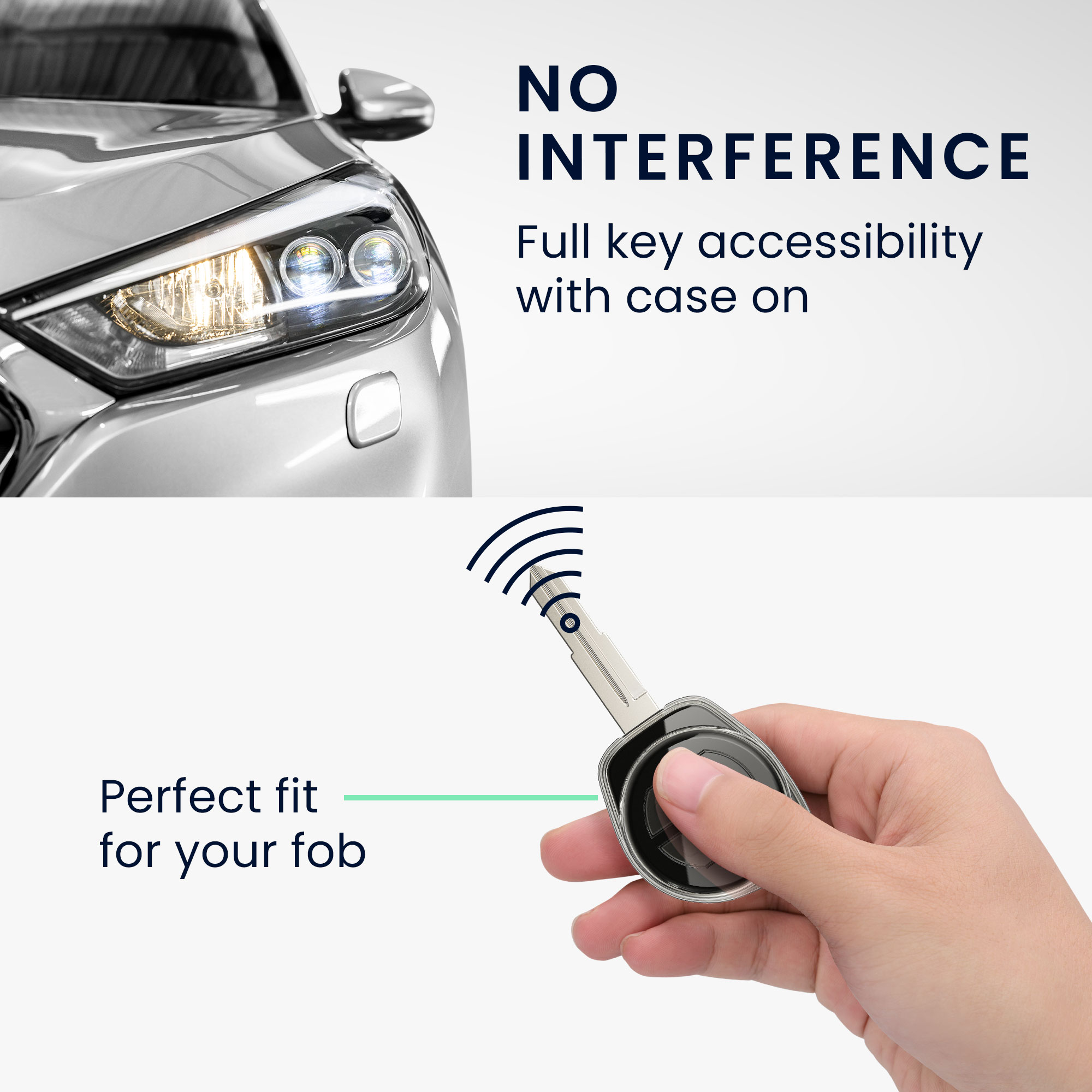 Pouzdro na klíč od auta Suzuki 2 Button Car Key Smart Key only kwmobile - černá / transparentní
