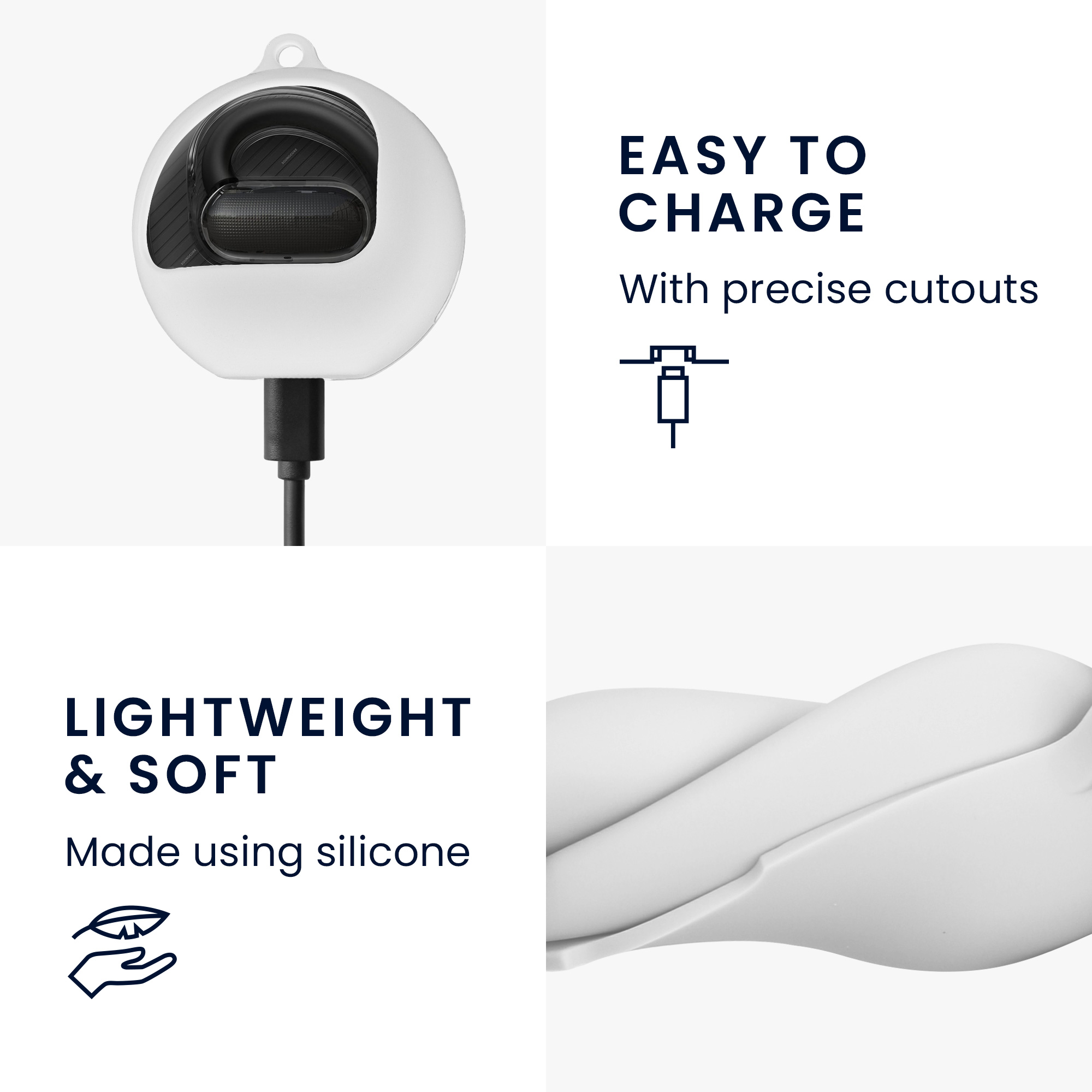 Pouzdro na sluchátka Anker Soundcore V40i kwmobile - bílá