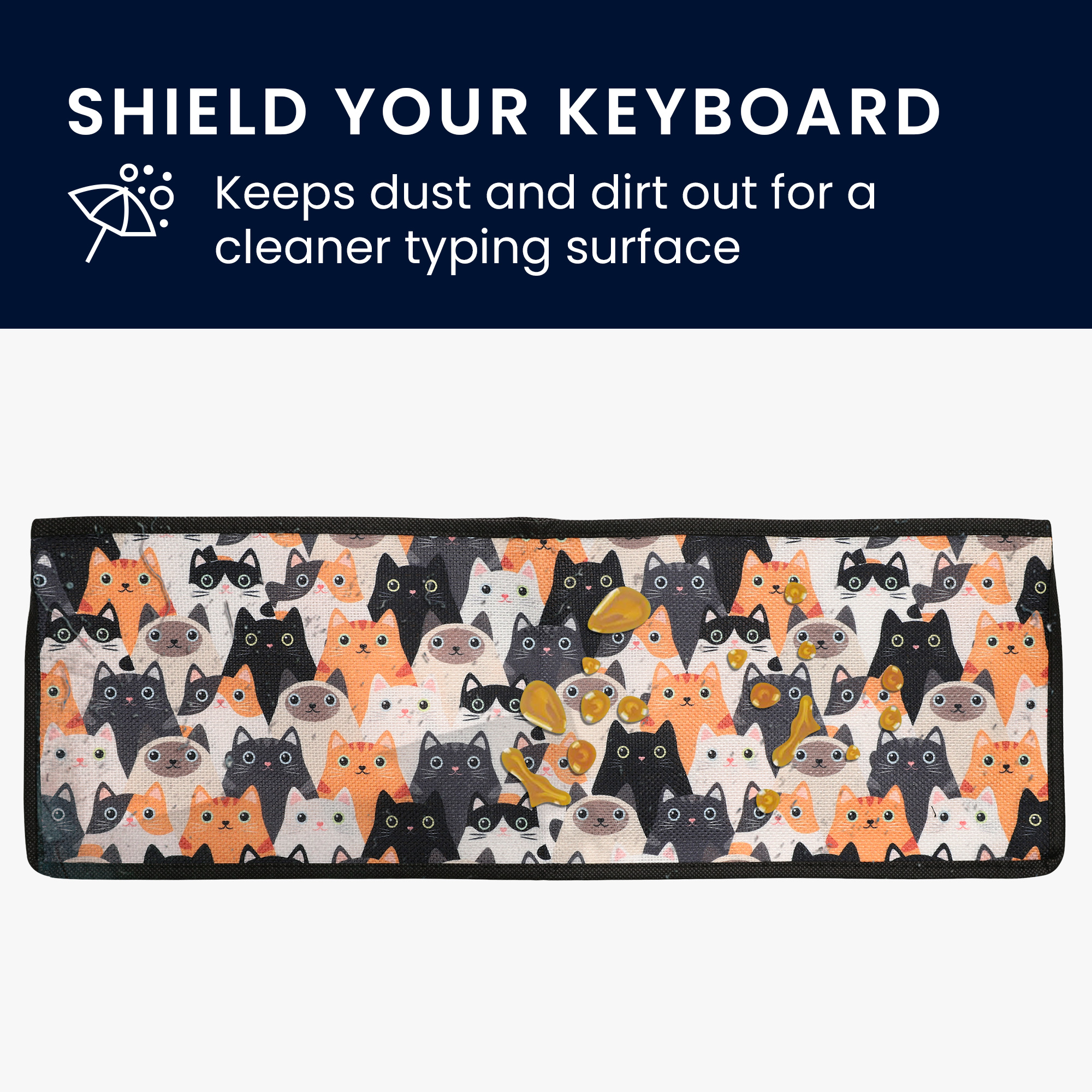 Kryt klávesnice proti prachu pro Apple Magic Keyboard kwmobile - kočky
