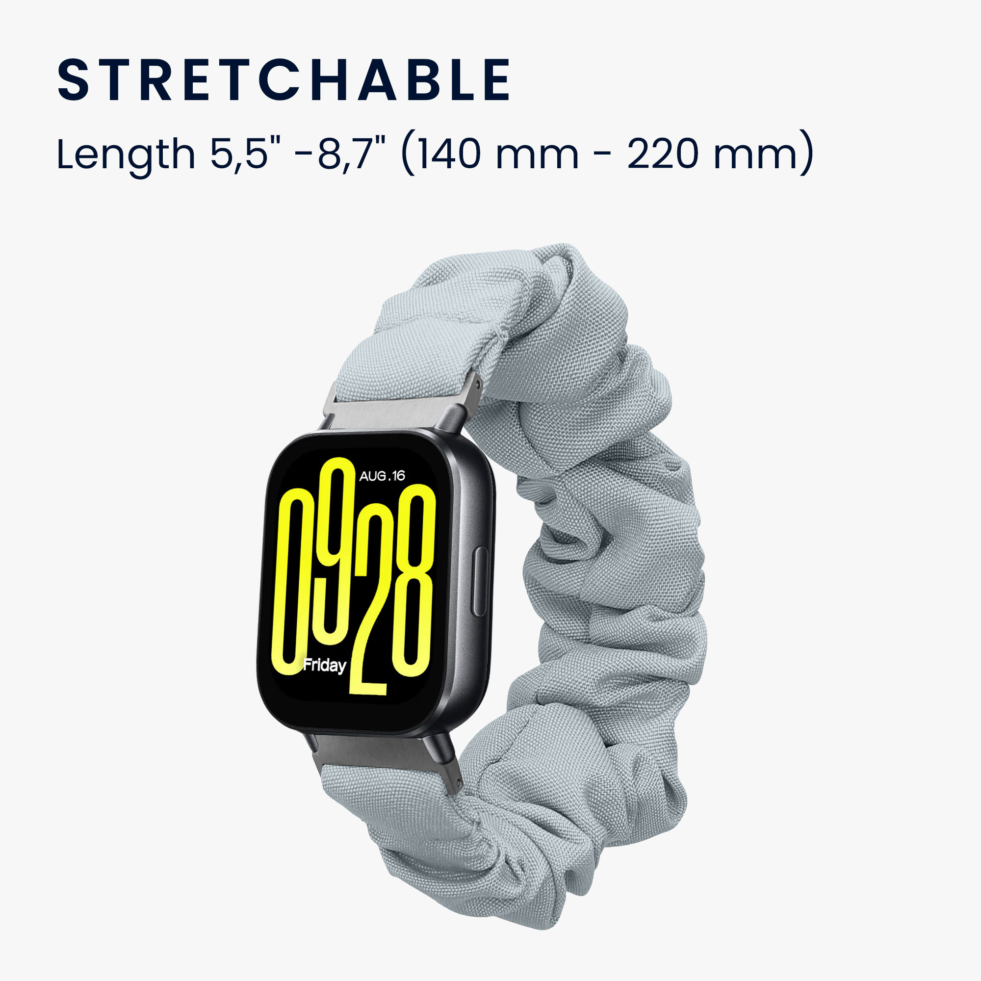Řemínek na hodinky pro Xiaomi Redmi Watch 5 Active / Watch 5 Lite kwmobile - světle modrá látkový řemínek na hodinky (scrunchie)