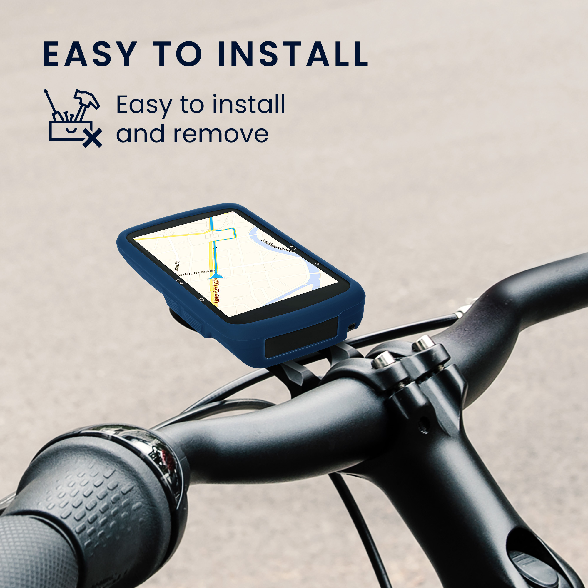 Silikonové pouzdro pro Bryton Rider S810 kwmobile - tmavě modrá