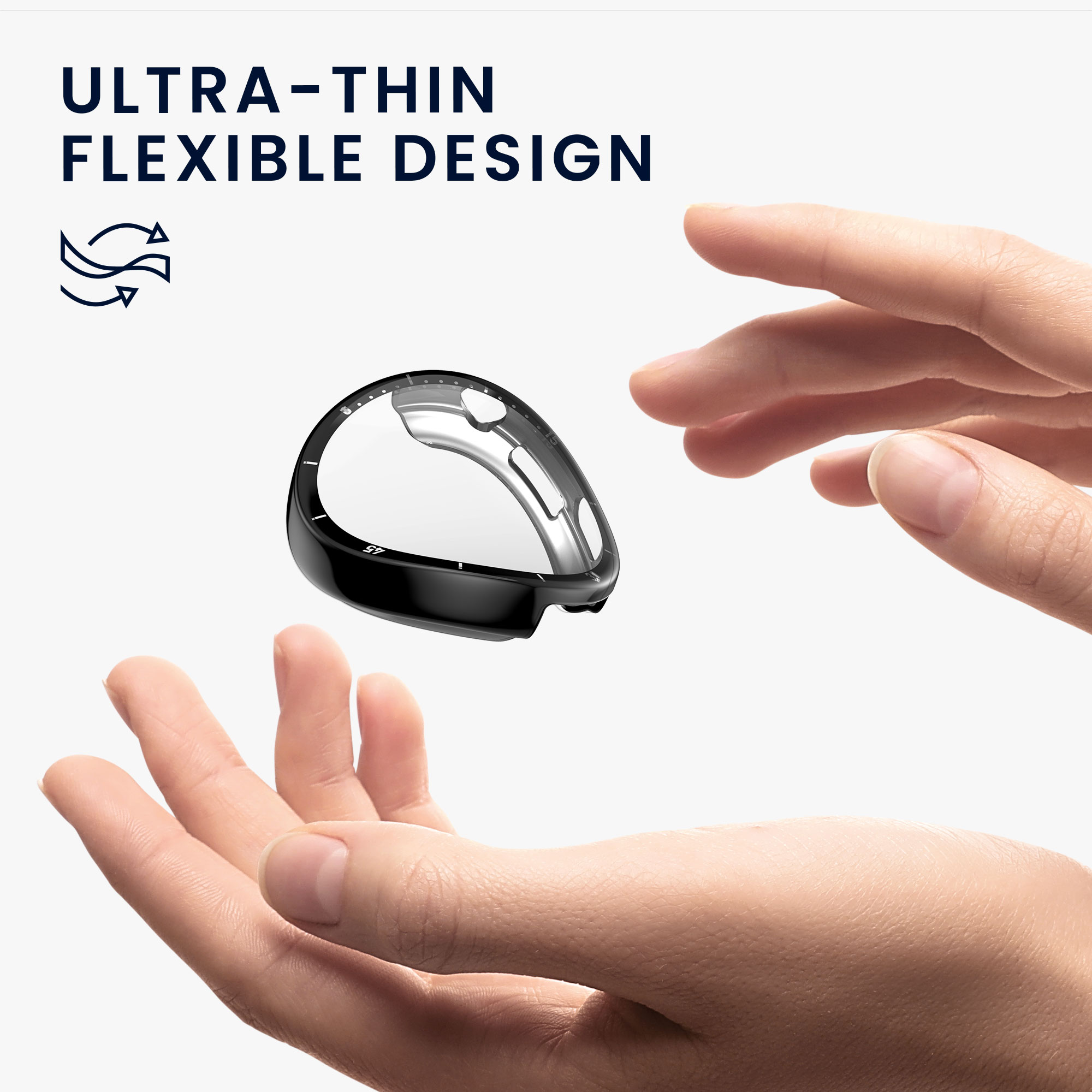 2x obal s ochranným sklem pro Huawei Watch GT6 41mm kwmobile silikonové - černá / růžová