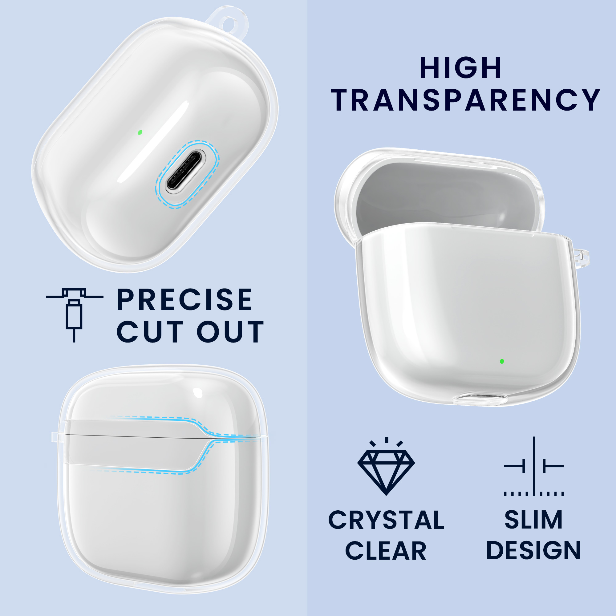 Pouzdro na sluchátka pro Huawei FreeBuds SE3 kwmobile silikonové - transparentní