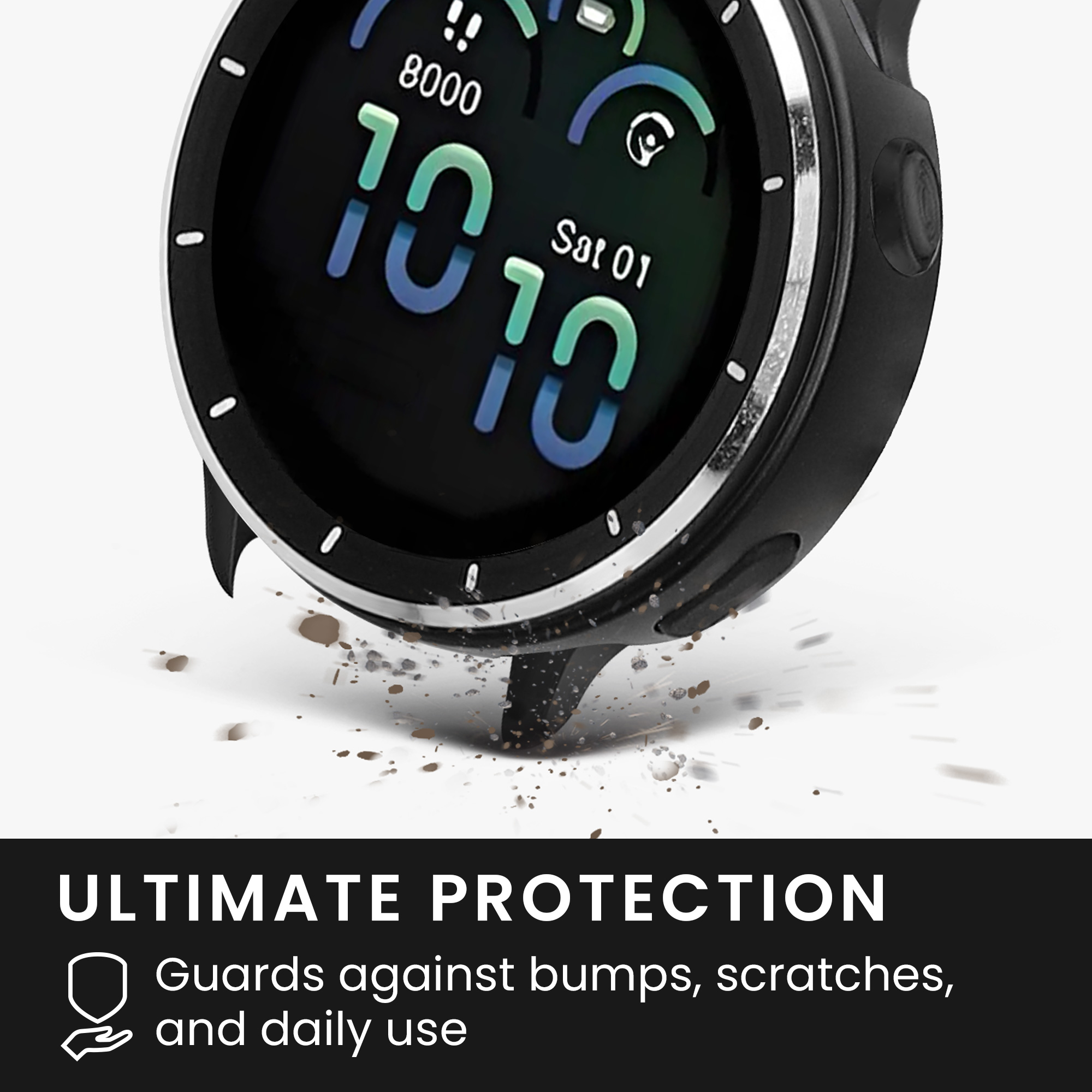 Kovové pouzdro pro Garmin vivoactive 6 (42mm) / Active 6 kwmobile - černá