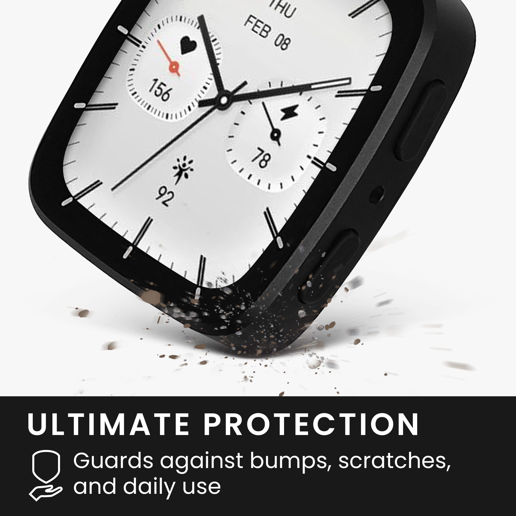 Kovové pouzdro pro Amazfit Active 2 Square kwmobile - černá