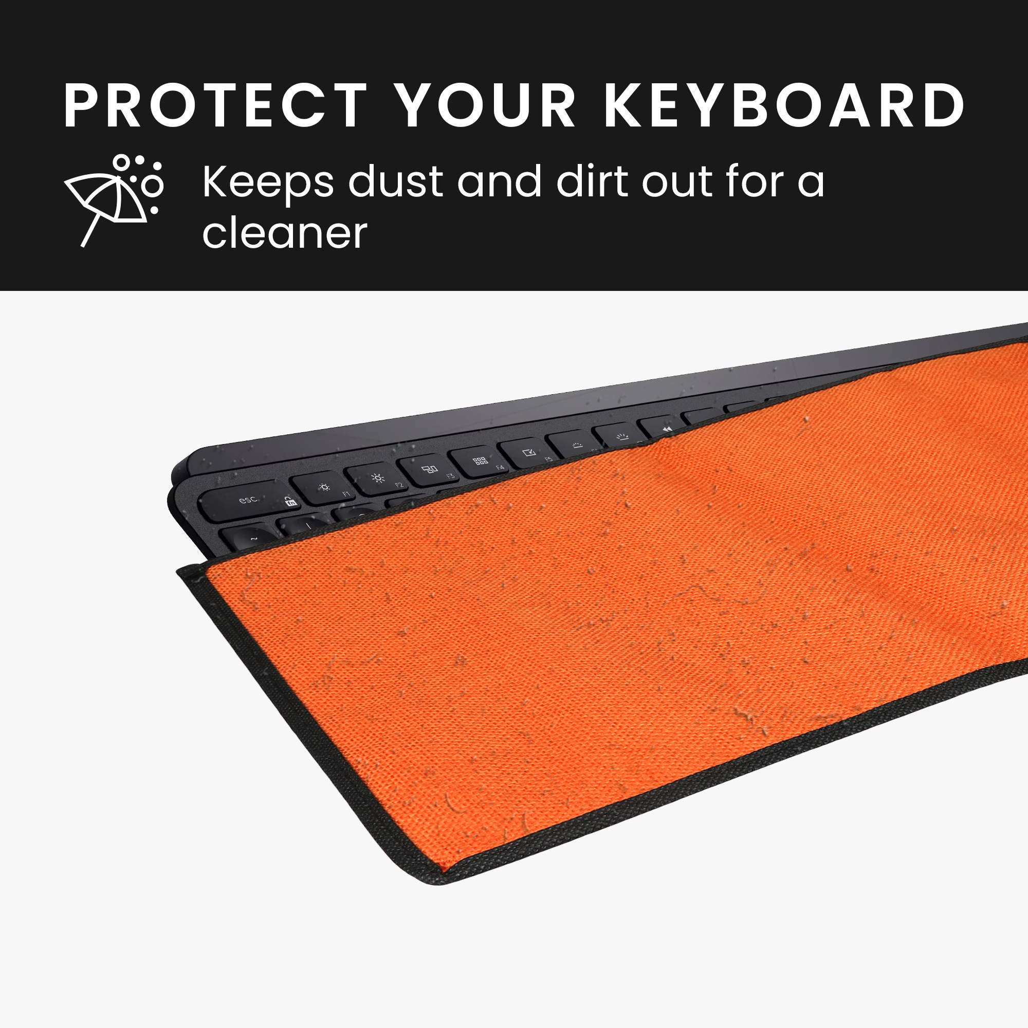 Prachotěsný kryt se zipem pro Logitech MX Keys Wireless kwmobile - oranžová