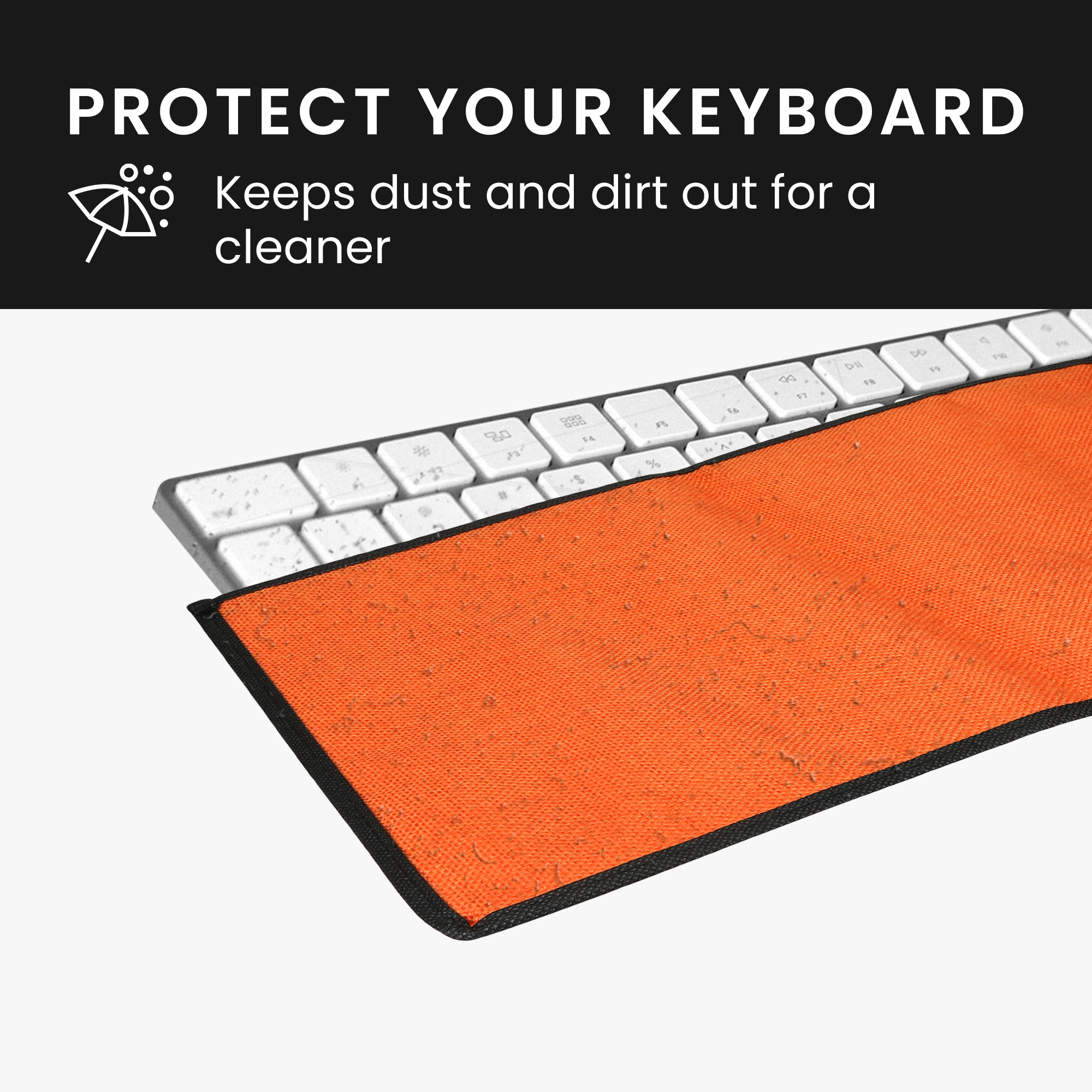 Prachotěsný kryt se zipem pro Apple Magic Keyboard s numerickou klávesnicí kwmobile - oranžová
