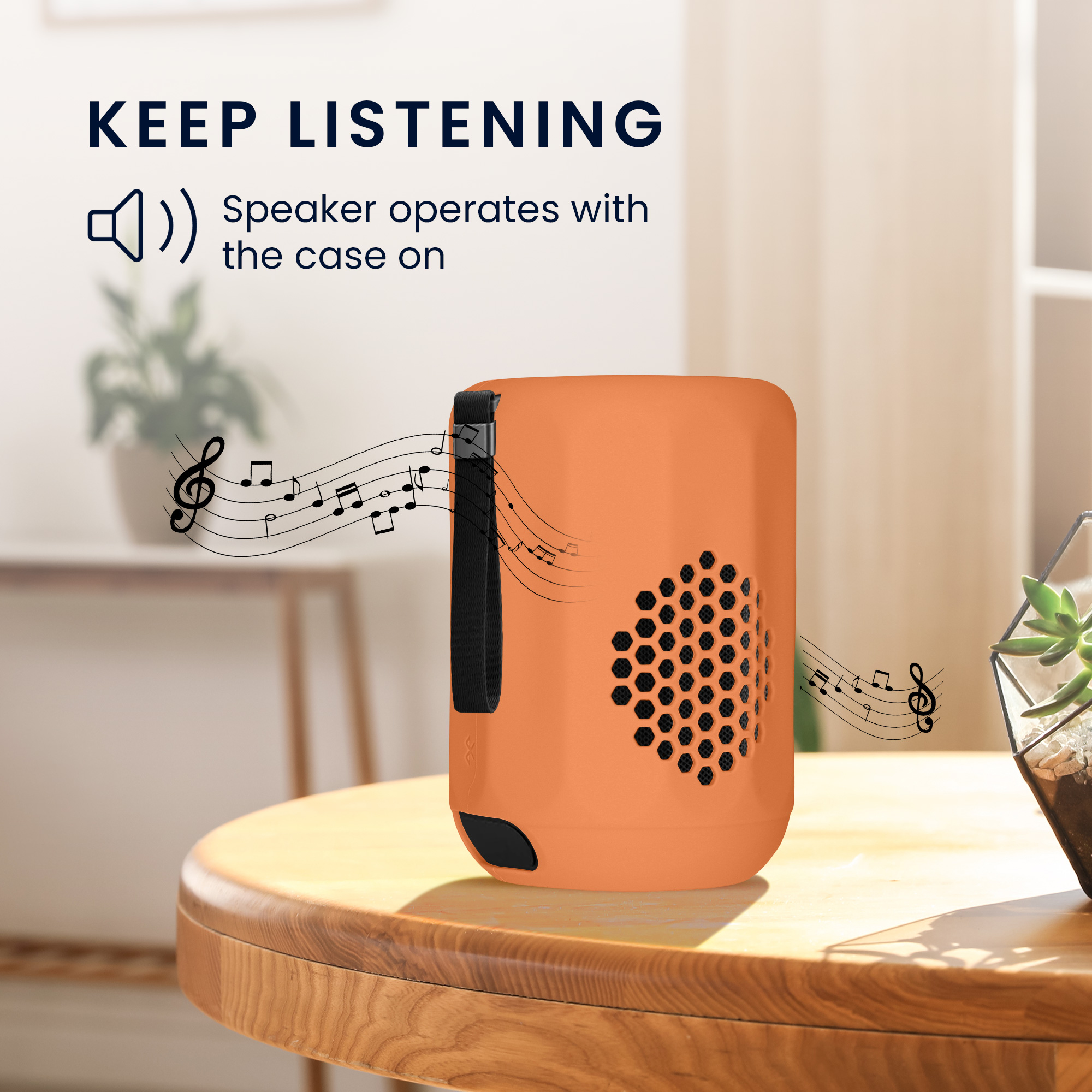 Silikonové pouzdro pro Xiaomi Bluetooth Speaker Mini kwmobile - obal fólie oranžová