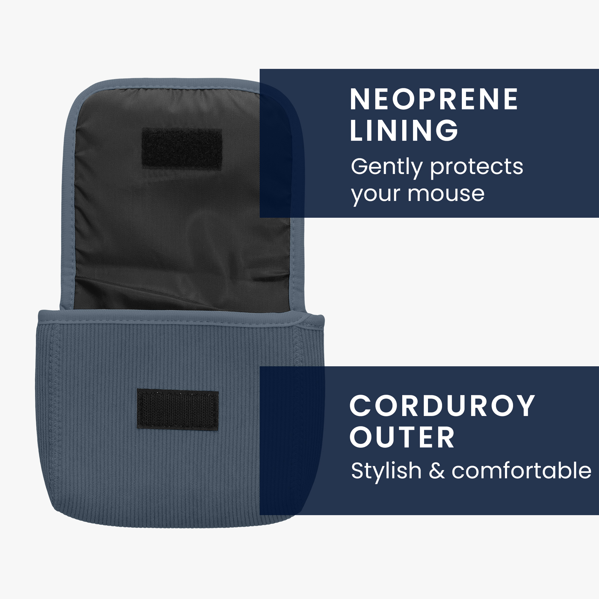 Pouzdro na myš pro Wireless Mouse / Portable SSD / Portable HDD kwmobile neoprenové - vintage modrá