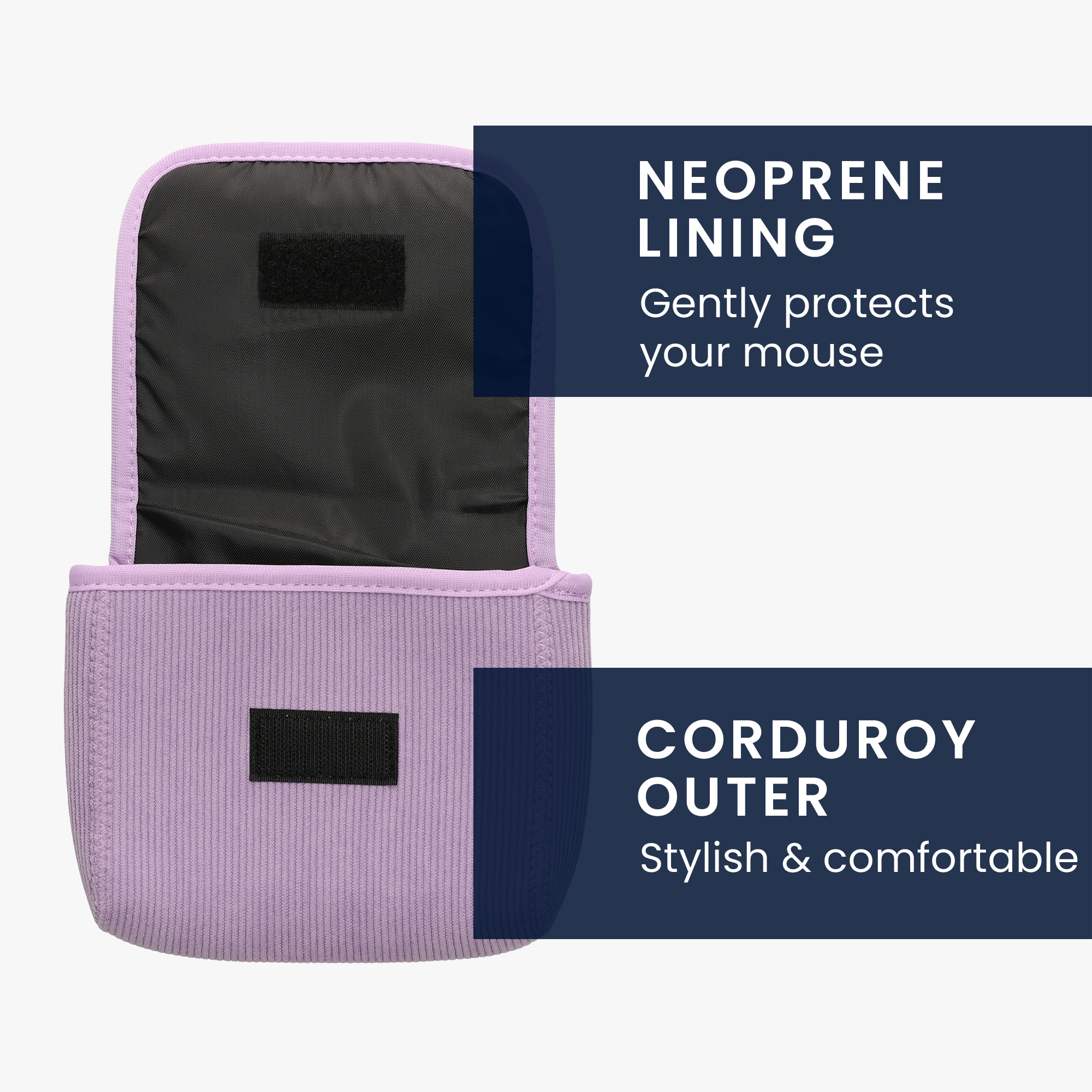 Pouzdro na myš pro Wireless Mouse / Portable SSD / Portable HDD kwmobile neoprenové - levandulová