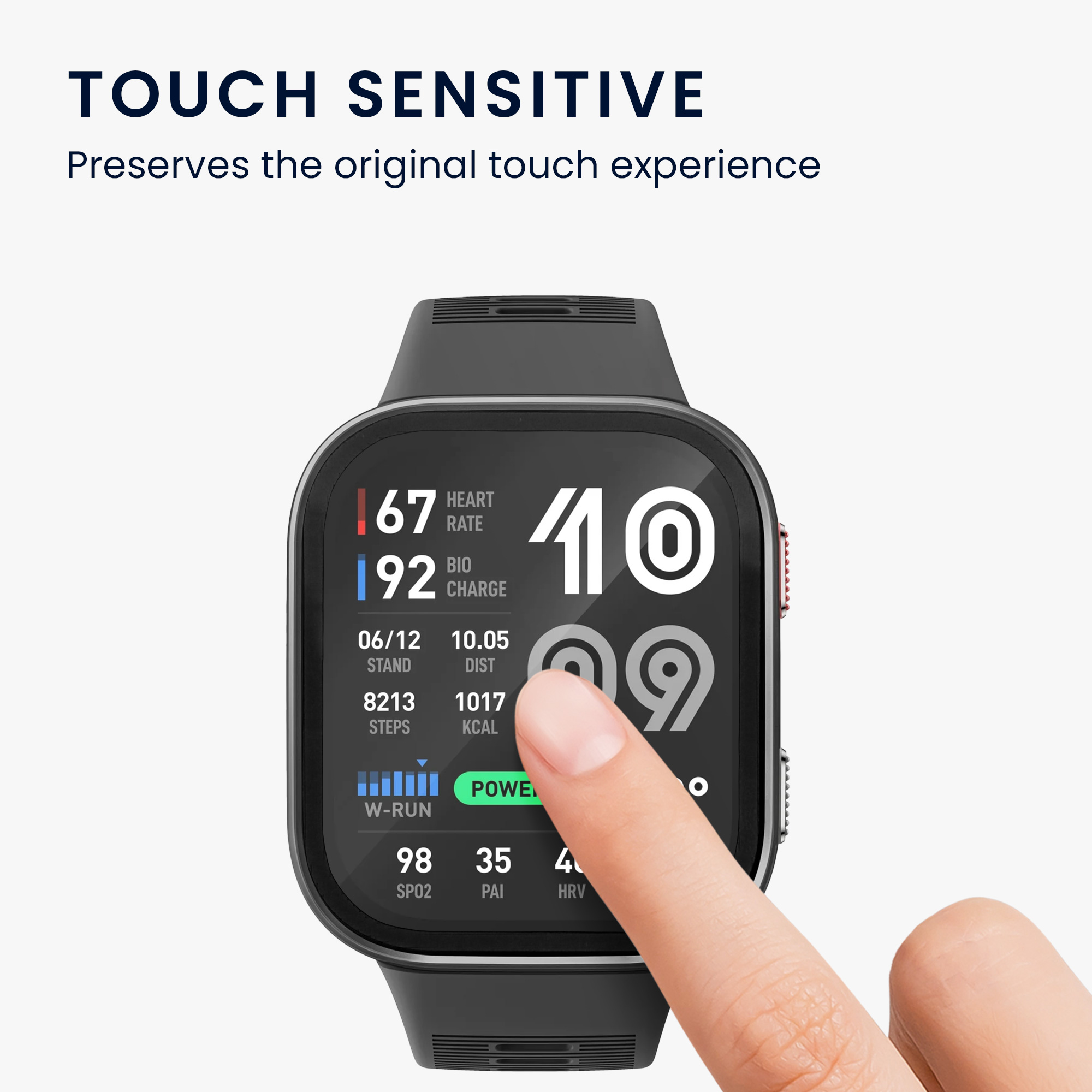 Ochranná fólie pro Amazfit Bip Max 50mm kwmobile - 2x ochrana pro chytré hodinky, odolná proti otiskům prstů