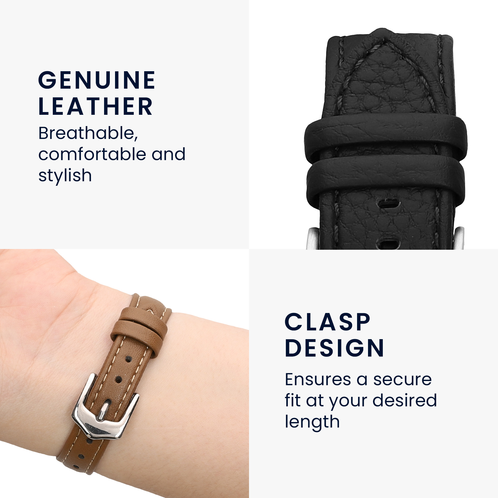 Kožený řemínek pro Amazfit Cheetah2 Pro / Active3 Premium / REX3 Pro kwmobile ‑ černá