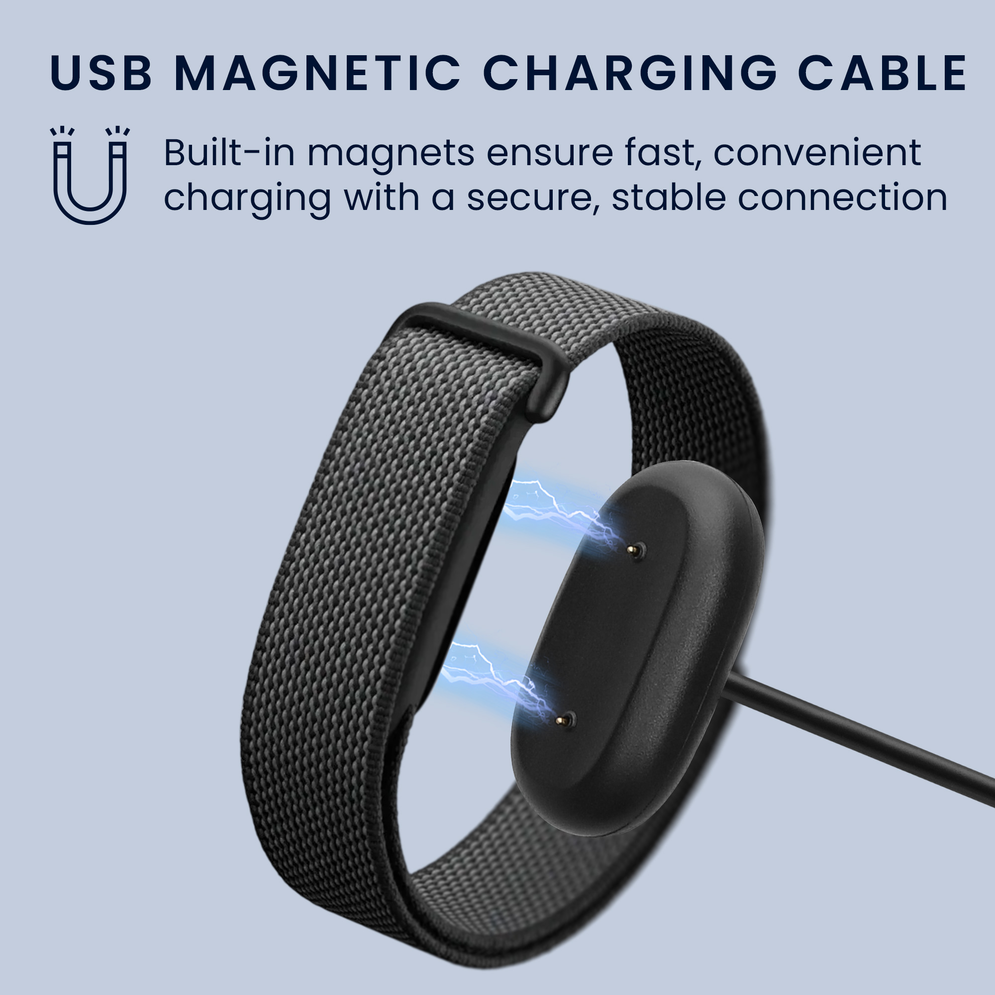 USB‑C nabíjecí kabel pro Google Fitbit Air kwmobile ‑ černá