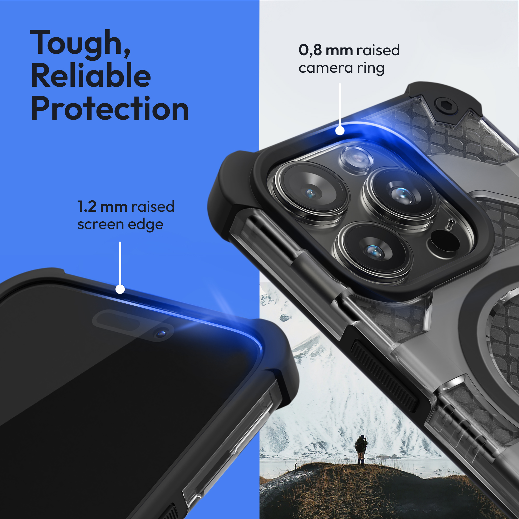 Magnetický kryt Oakshield pro iPhone 15 Pro - černá