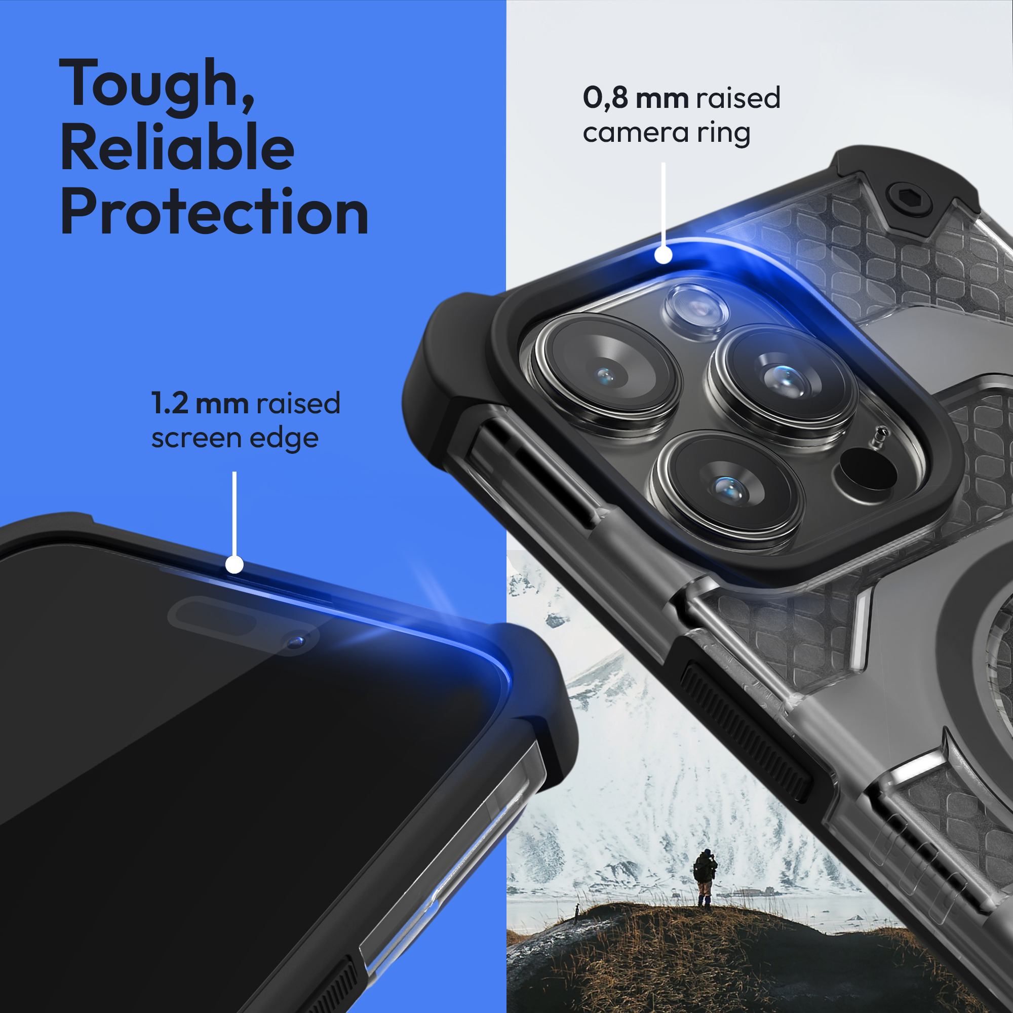 Magnetický kryt Oakshield pro iPhone 15 Pro Max - černá