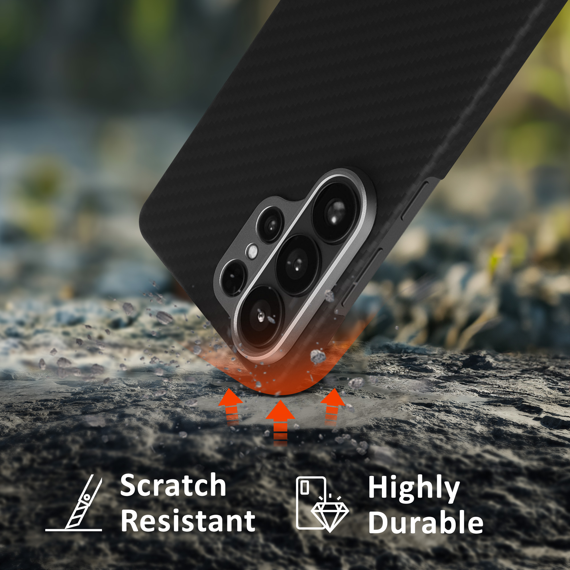 Ultra tenké pouzdro na telefon pro Samsung Galaxy S26 Ultra kalibri MagSafe aramidové - matná černá