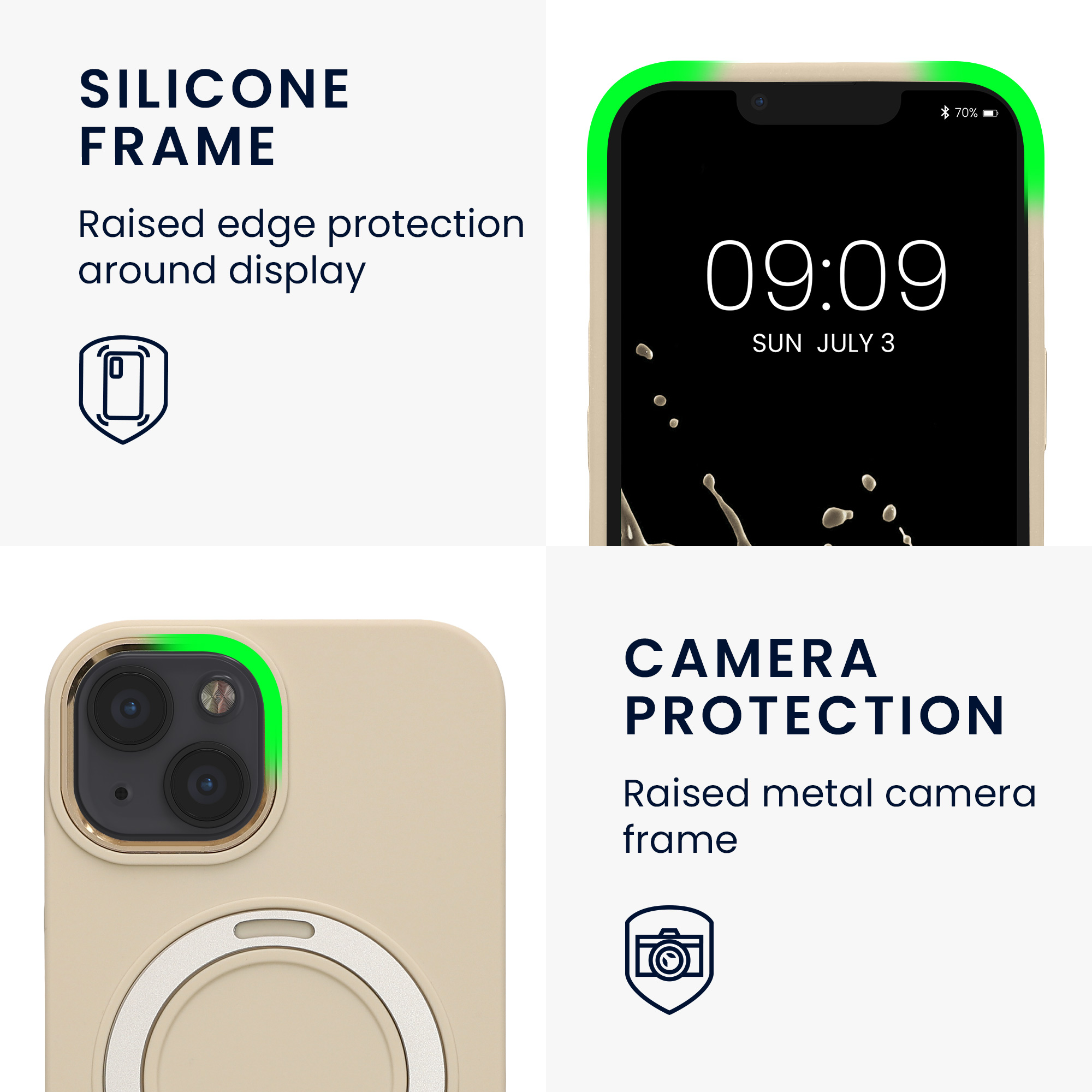 Silikonové pouzdro pro Apple iPhone 13 / iPhone 14 kalibri MagSafe - motiv měsíční svit