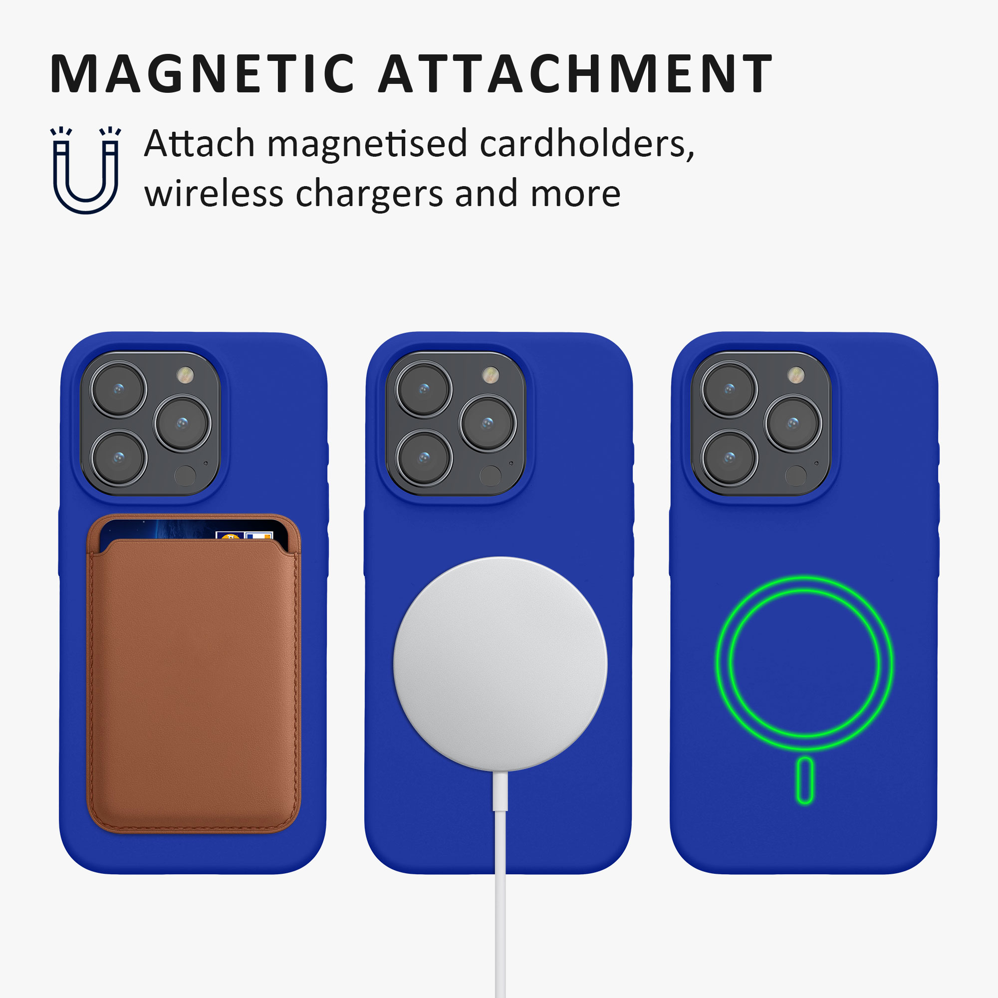 Ochranné sklo kalibri MagSafe s přihrádkou na kartu carbon iPhone 15 Pro modrá