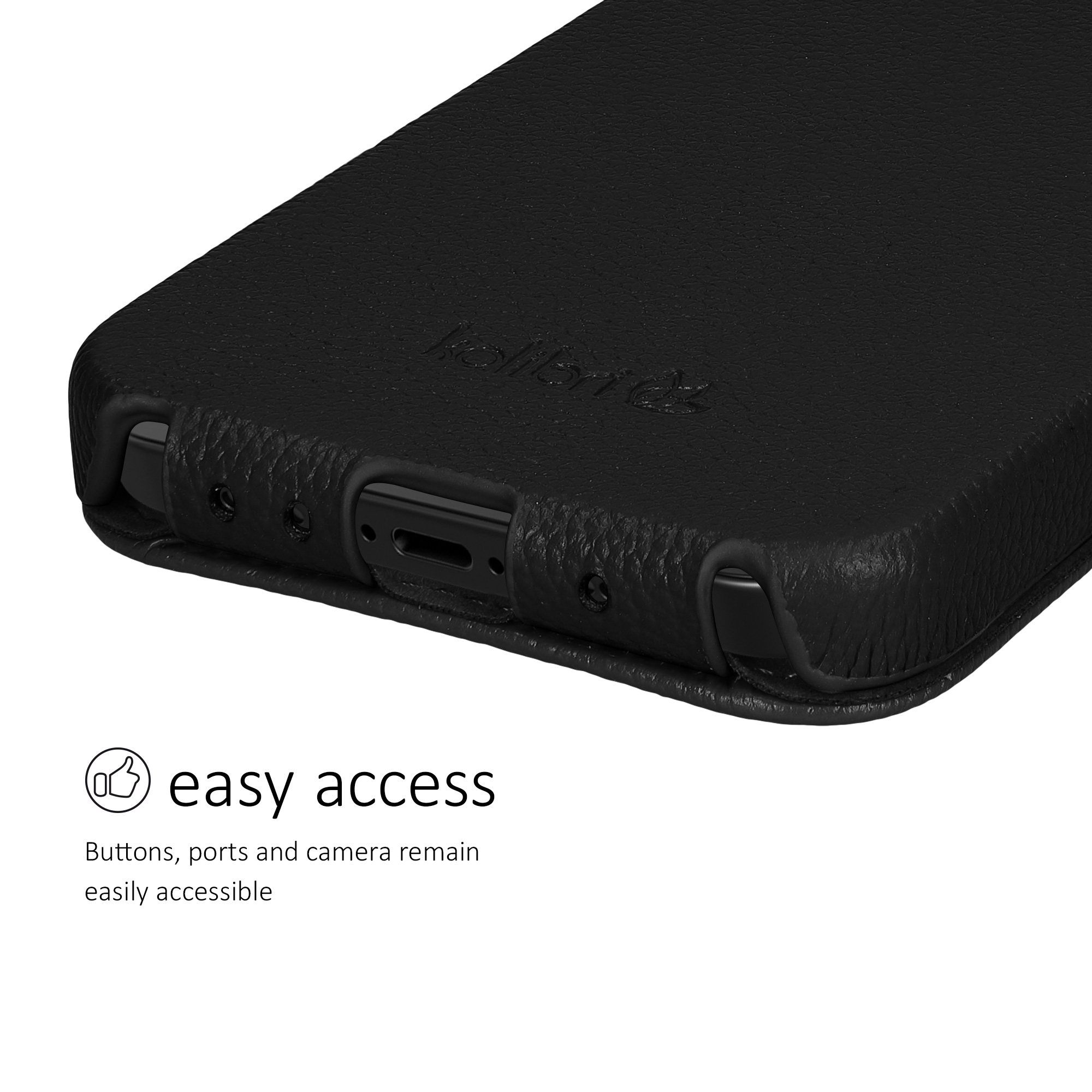Flipové pouzdro Kalibri pro iPhone 17e / 16e - černá