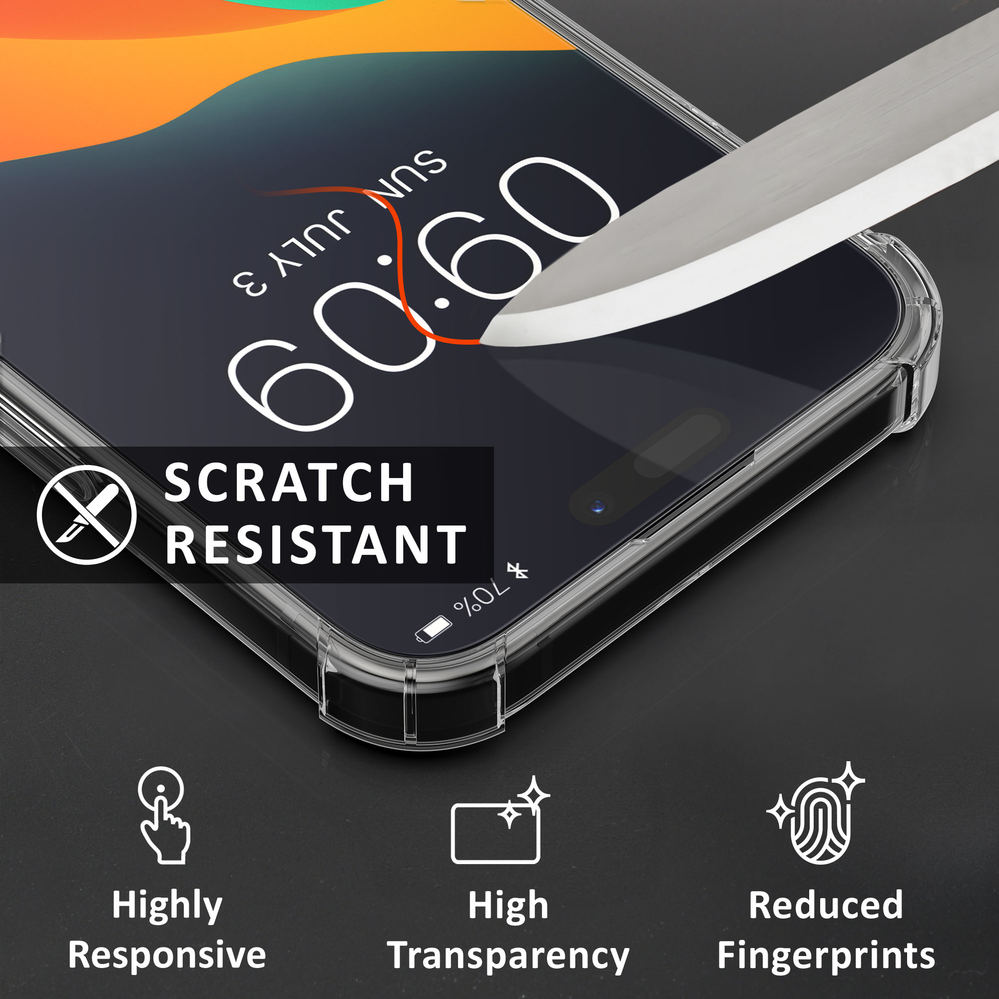 Ochranná fólie kalibri pro iPhone 15 Pro Max - transparentní