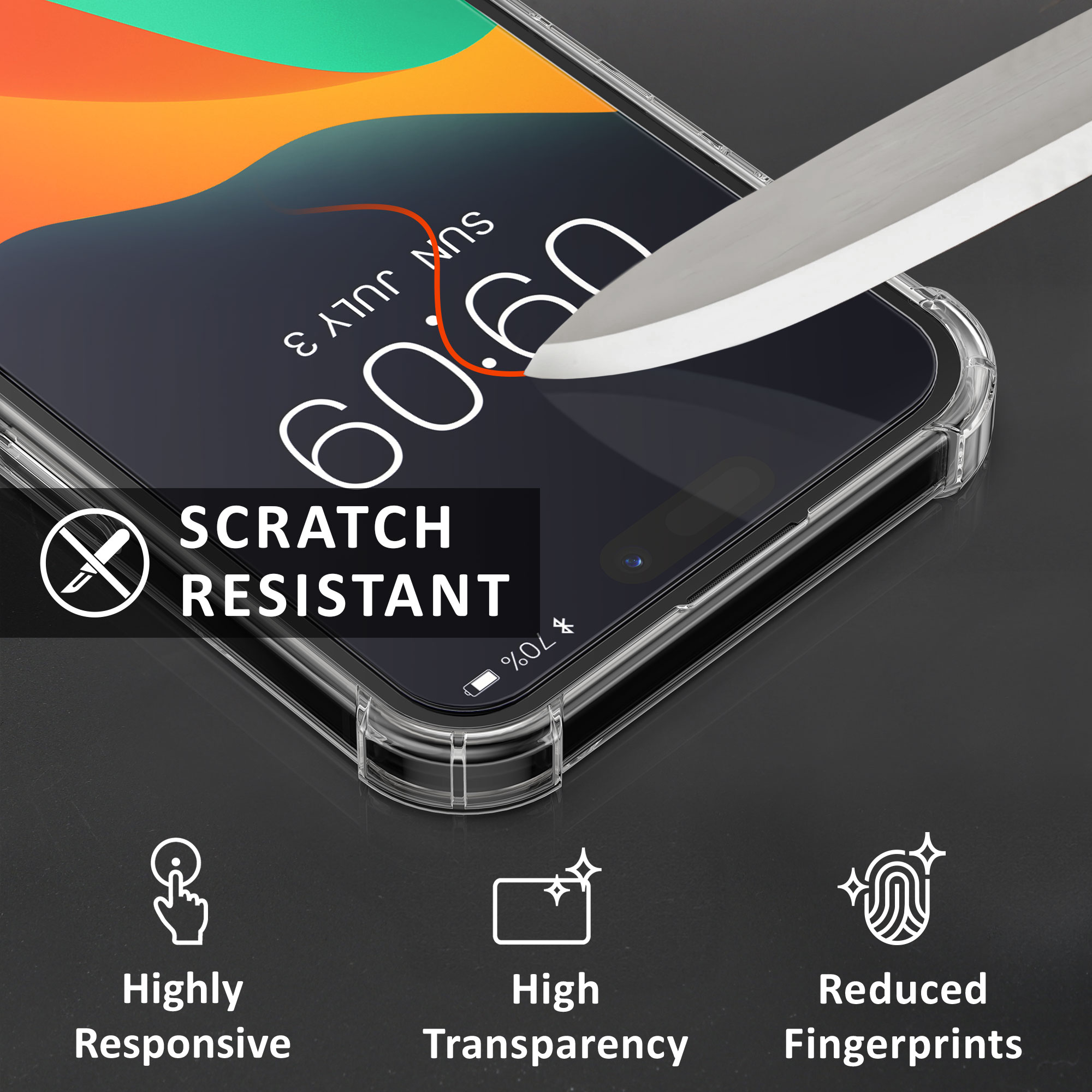 Ochranné sklo Kalibri pro iPhone 17 - transparentní