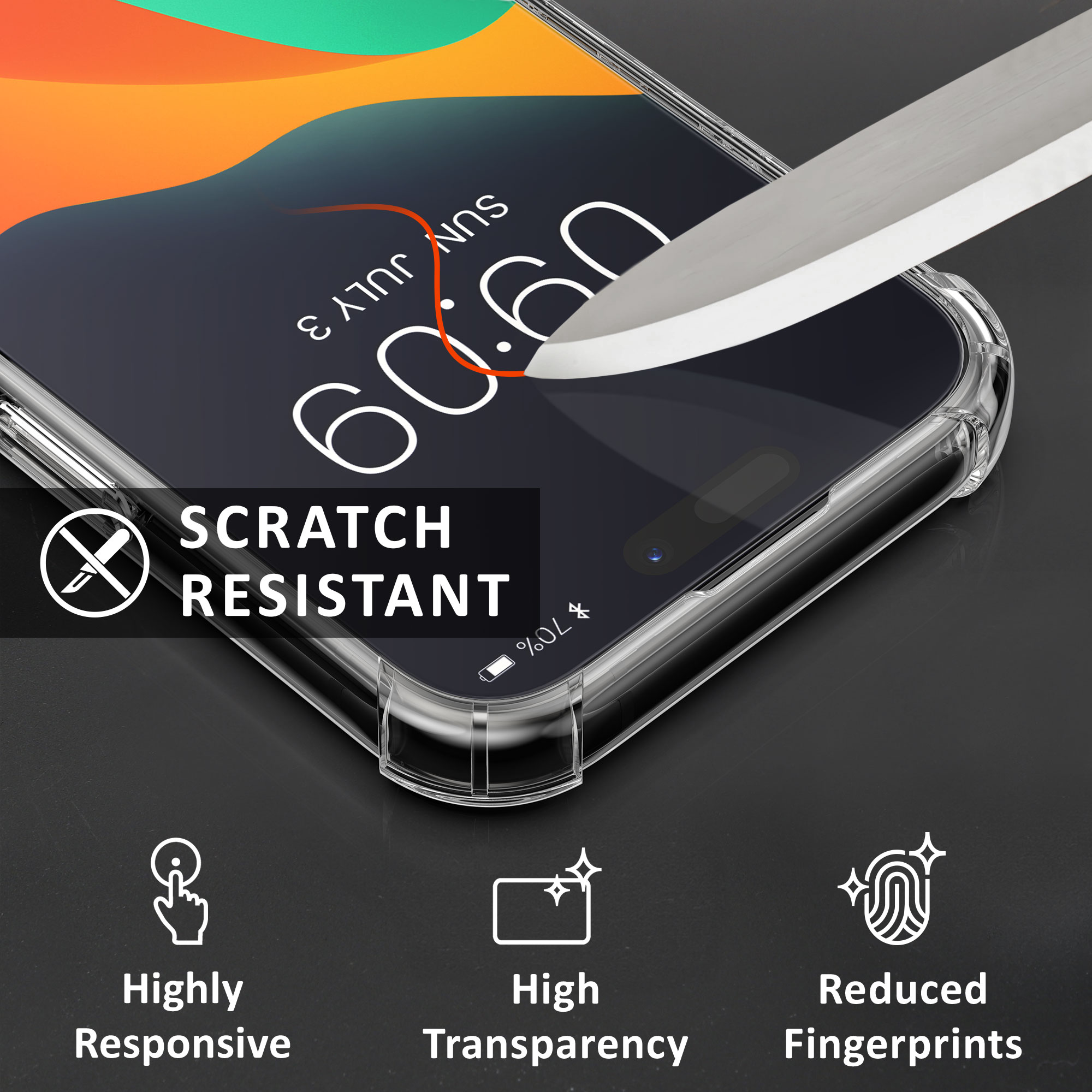 Ochranné sklo Kalibri pro iPhone 17 Pro Max - transparentní