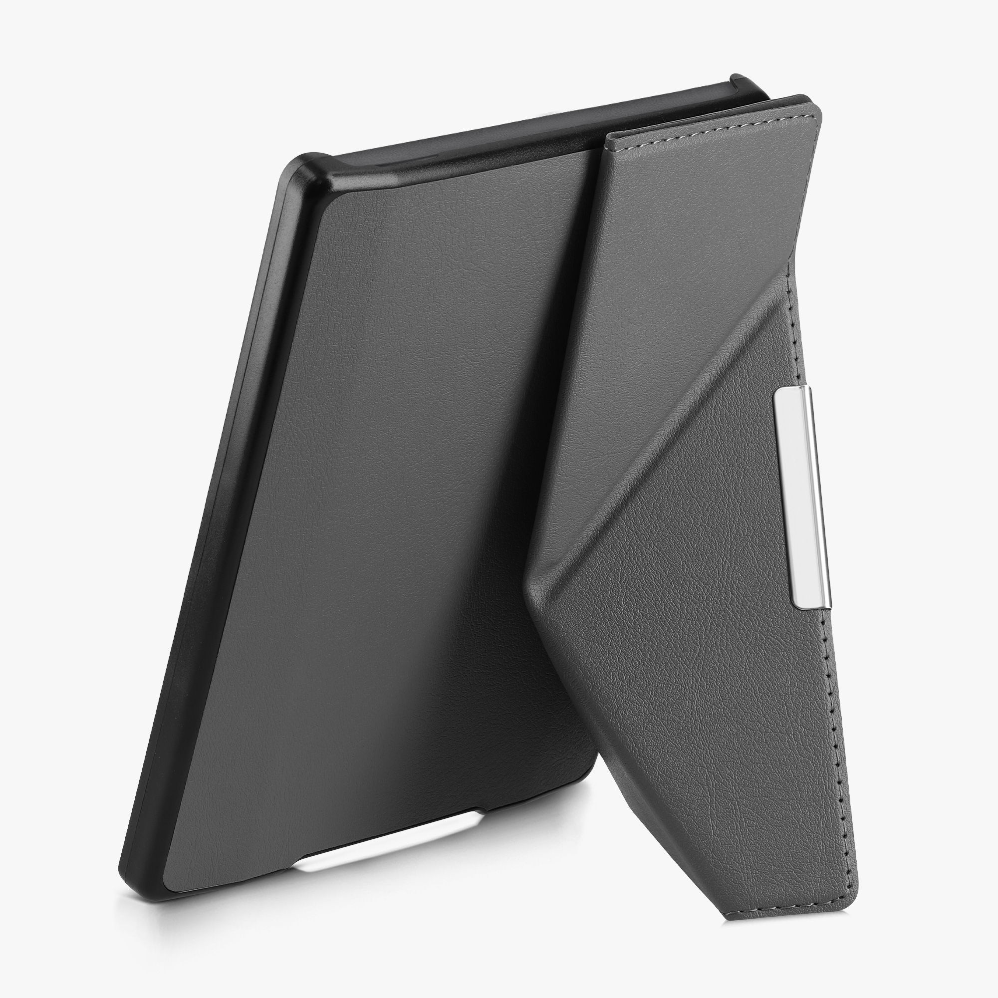 Obal pro Kobo Aura H2O Edition 1 kwmobile se stojánkem tenké z eko kůže - antracitová