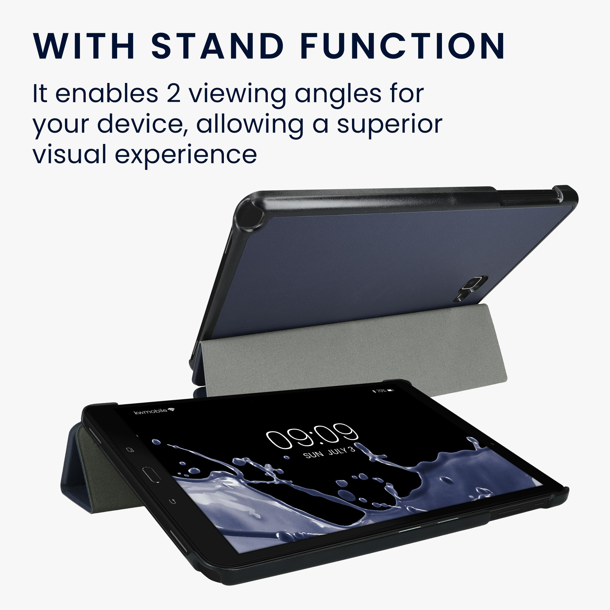 Pouzdro na tablet kwmobile tmavě modrý