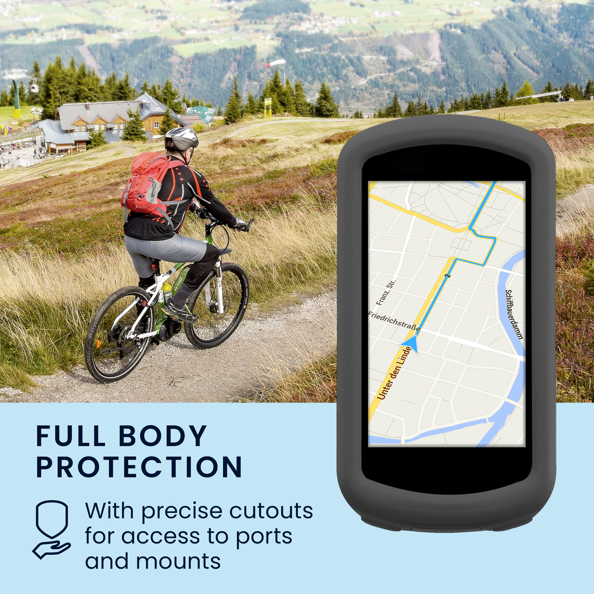 Silikonové pouzdro Garmin Edge 1030 / 1030 Plus kwmobile černý
