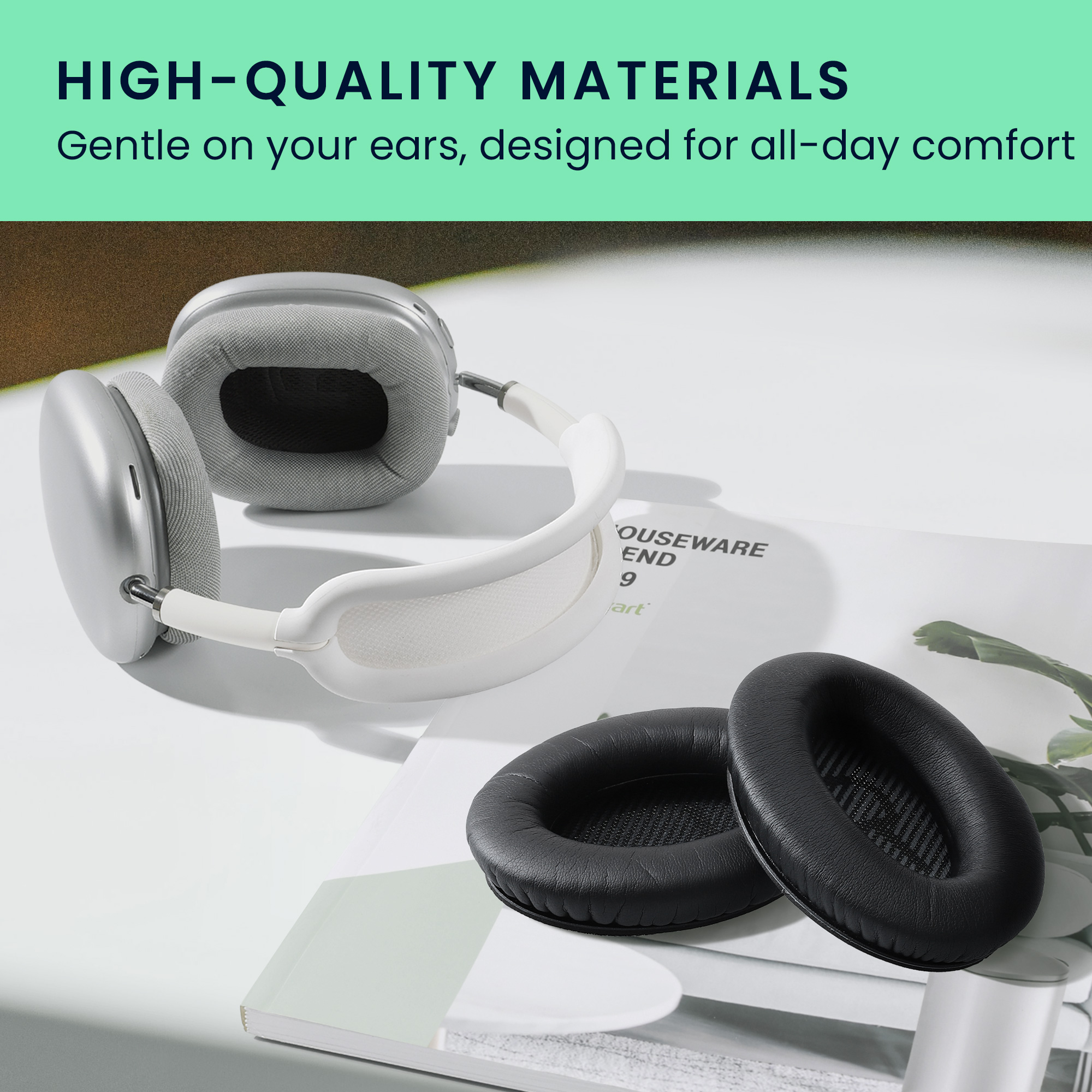 2x náušníky na sluchátka pro Bose Quietcomfort kwmobile - černá