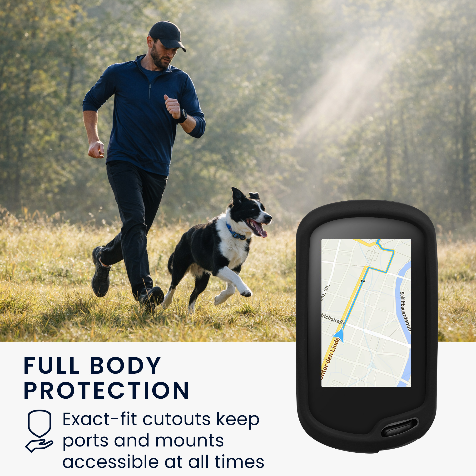 Pouzdro na GPS kwmobile pro Garmin Oregon 700 / 750t / 600 / 650, černá