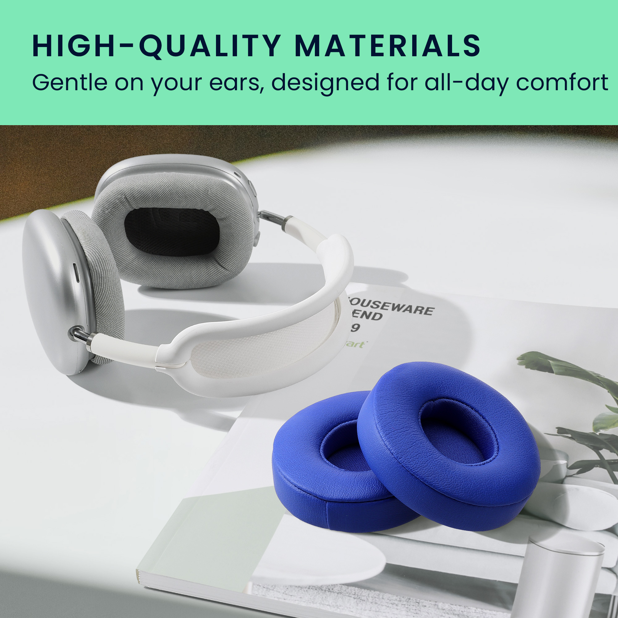 Náhradní náušníky kwmobile pro Beats Solo 2 Wireless / Solo 3 Wireless Replacement Ear Pads, bé