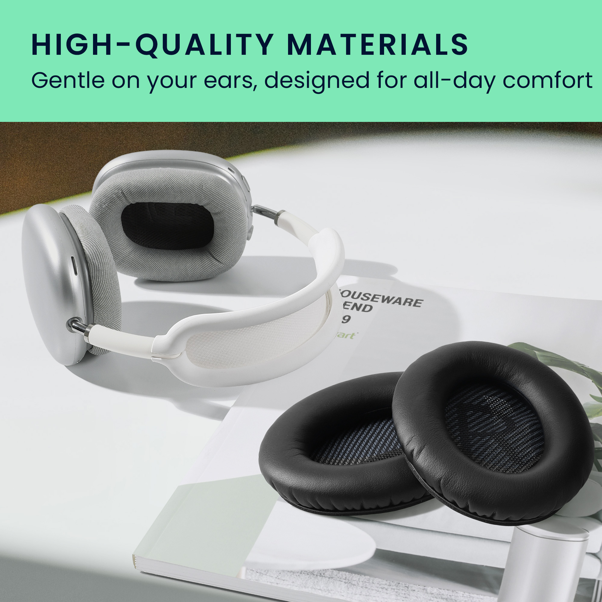 Náhradní ušní polštářky sluchátka Bose Quietcomfort 35 35II 25 15 černá kwmobile