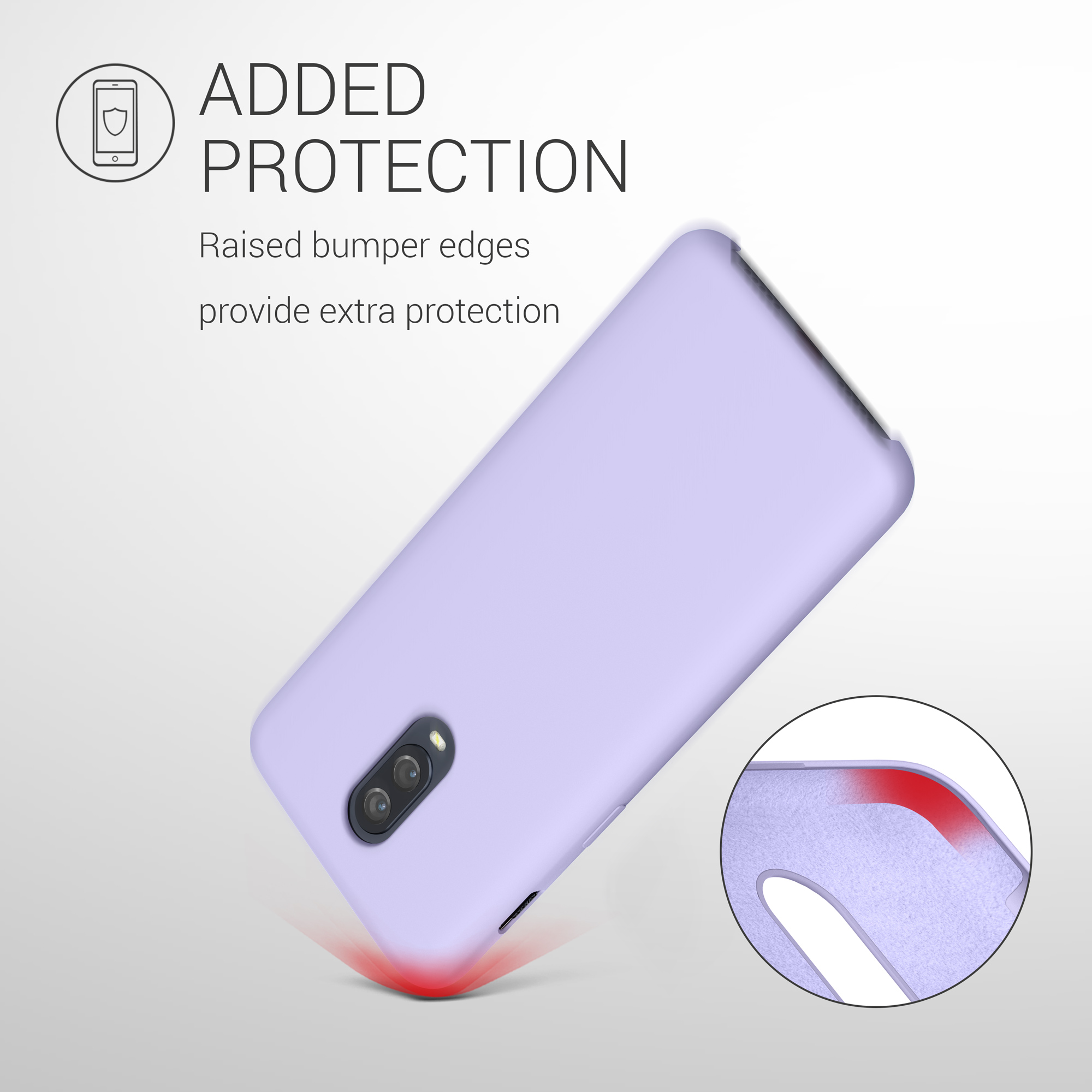 Kryt na mobil OnePlus 6T kwmobile TPU světlá levandule