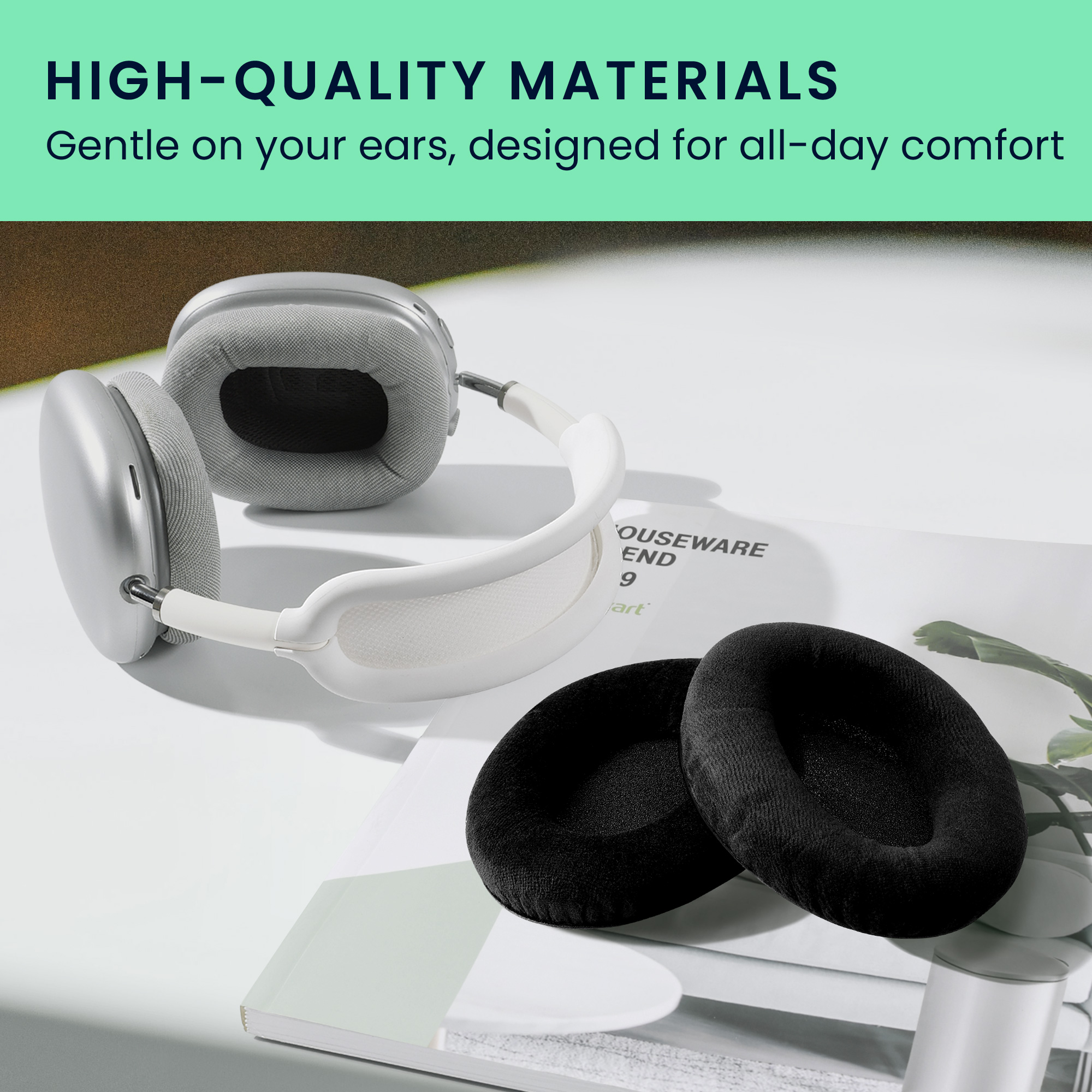 2x Náušníky na sluchátka kwmobile pro Sennheiser HD 559 / 569 / 599 Ear Pads - černá
