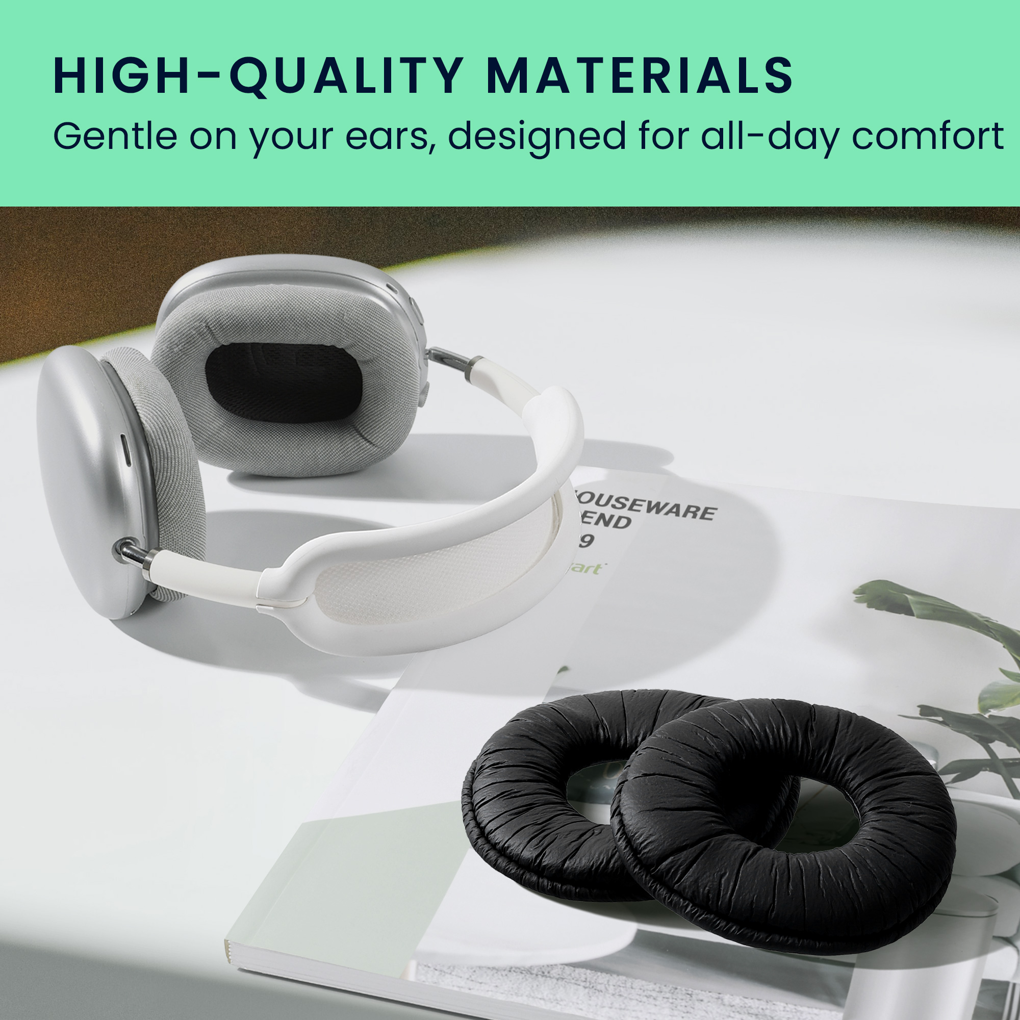 kwmobile 2x náhradní náušníky pro sluchátka Sony MDR-ZX110 / MDR-ZX310/ MDR-ZX330, černá