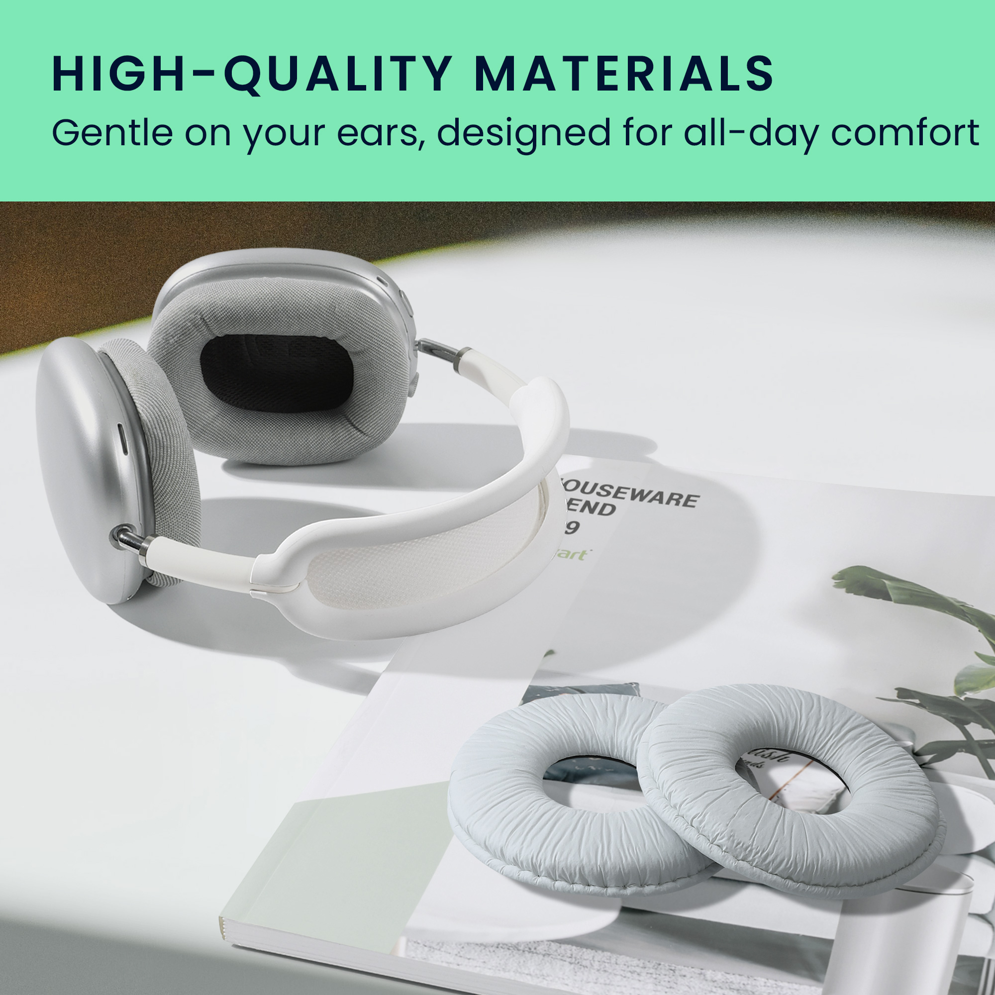 Náhradní náušníky - Sony MDR-ZX110/MDR-ZX310 - kwmobile - bílá