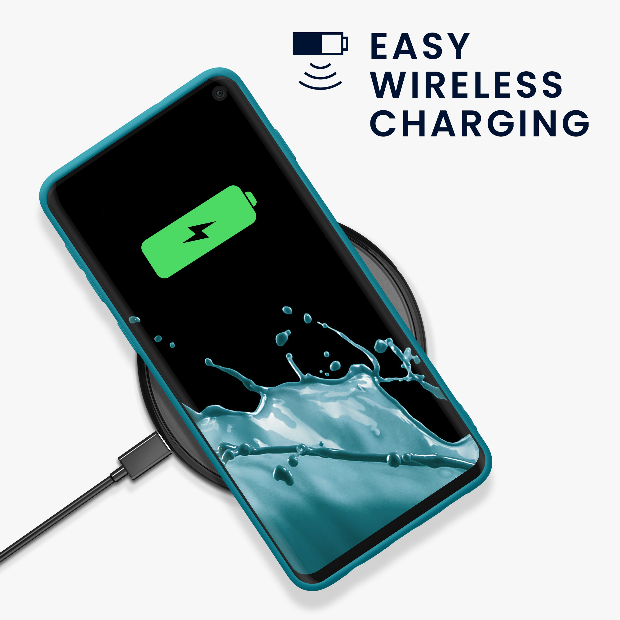 Kryt na mobil Samsung Galaxy S10 kwmobile TPU matně petrolejový