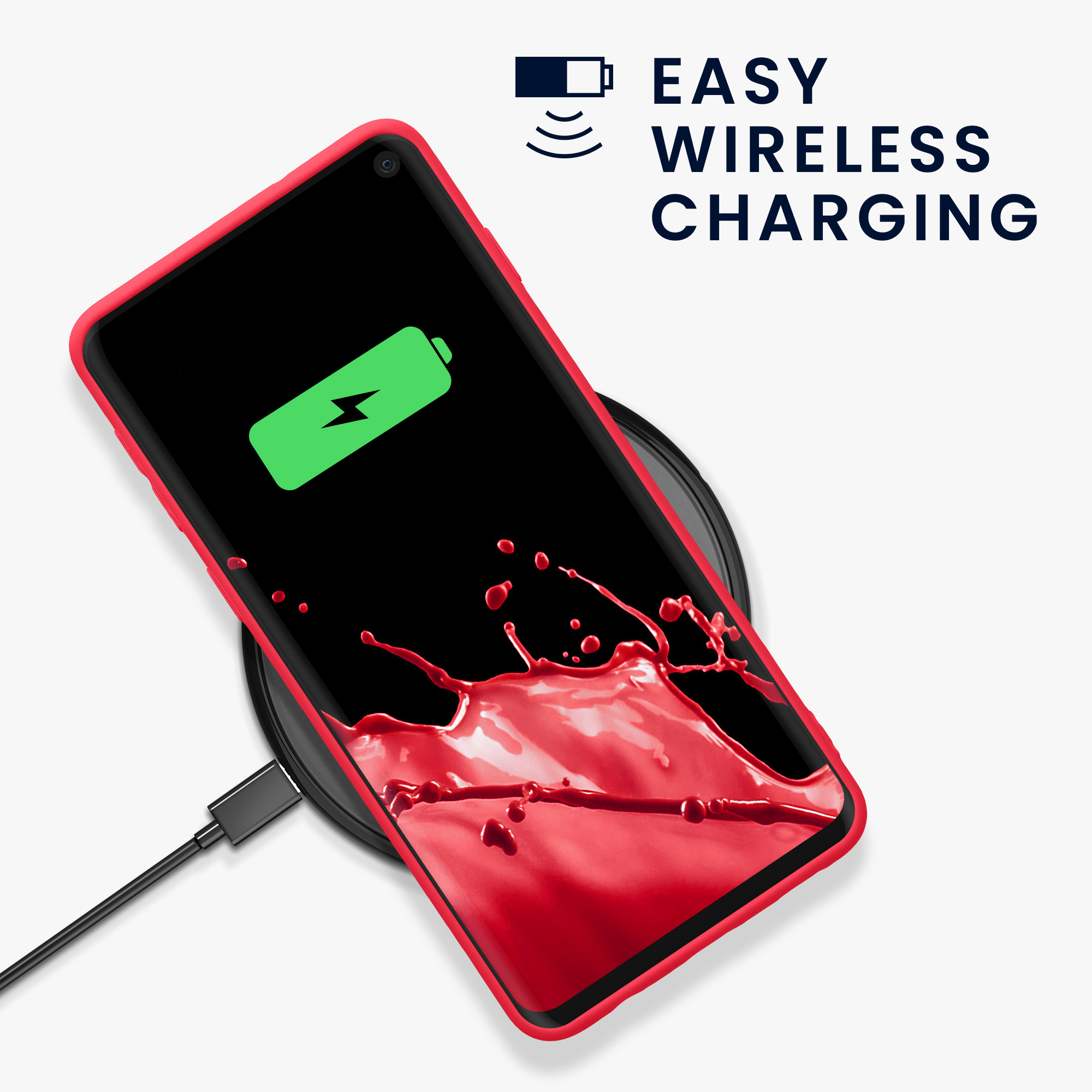 Kryt na mobil Samsung Galaxy S10 kwmobile TPU neonově růžový
