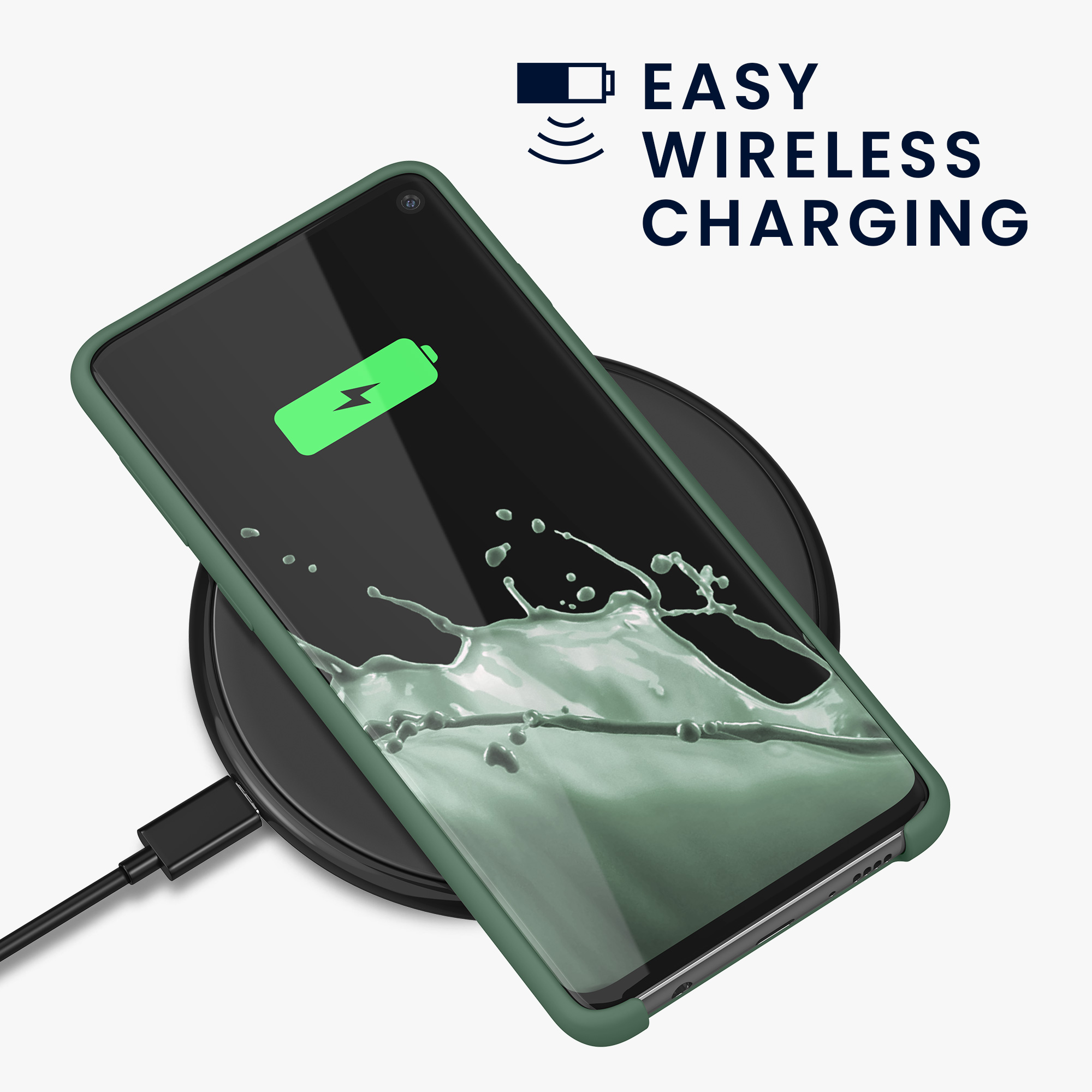 Kryt na mobil Samsung Galaxy S10 kwmobile TPU lesně zelený