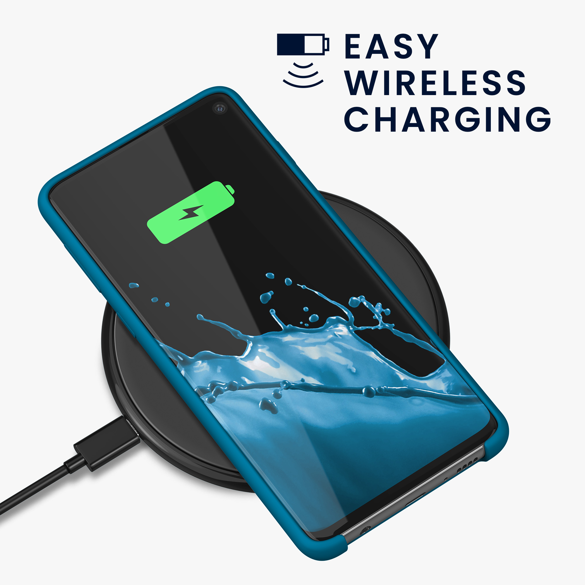 Kryt na mobil Samsung Galaxy S10 kwmobile TPU modrý Blue Reef