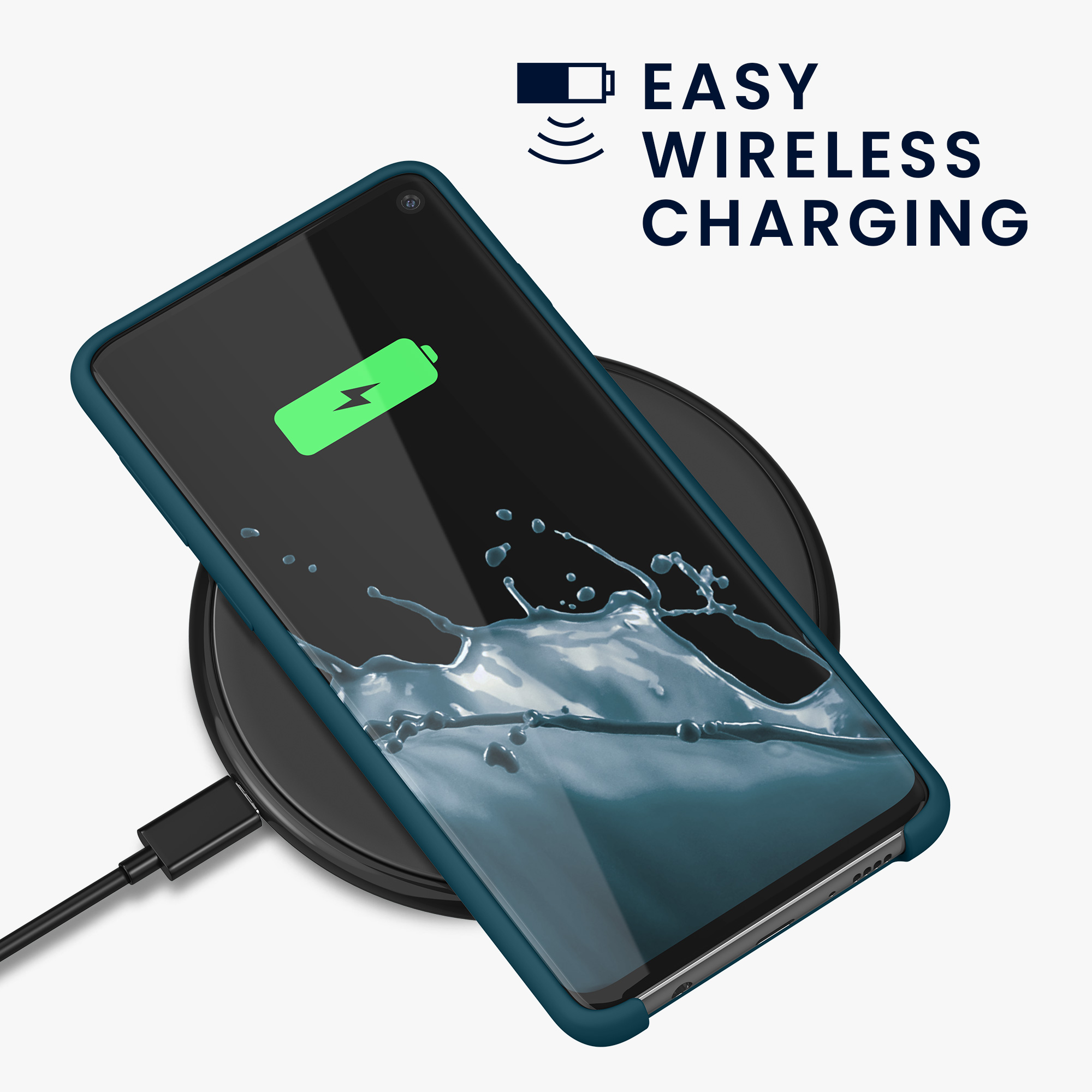 Kryt na mobil Samsung Galaxy S10 kwmobile TPU matně petrolejový